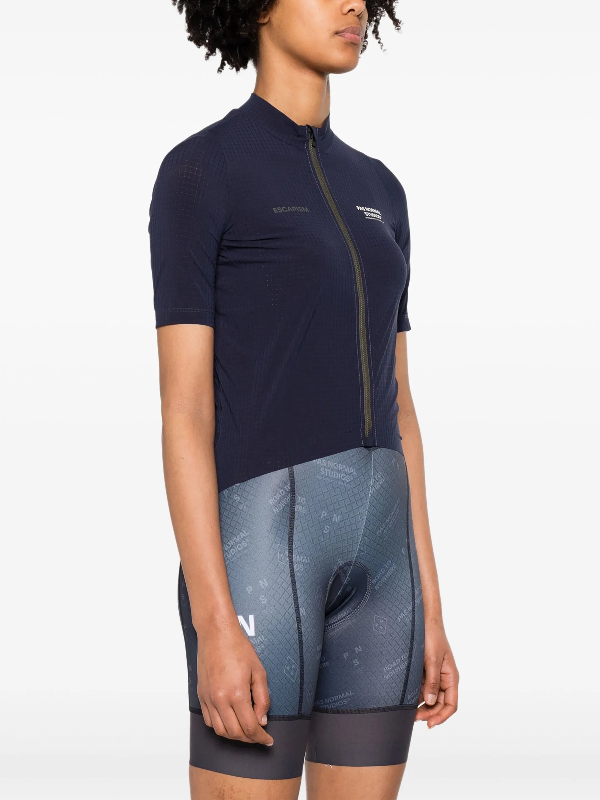 logo-print lightweight cycling vest