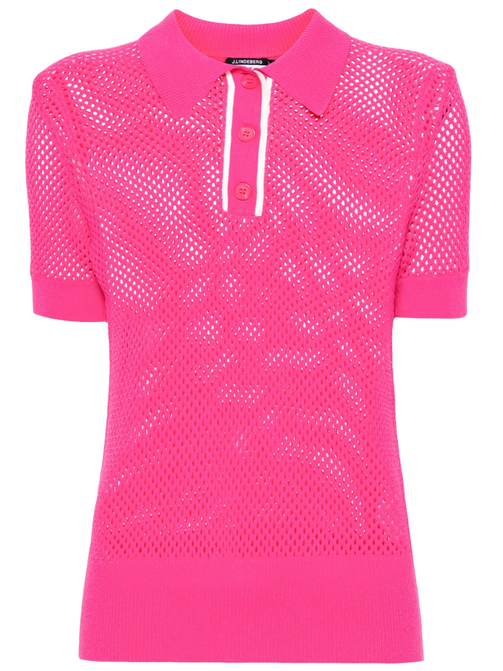 Sindra open-knit polo shirt
