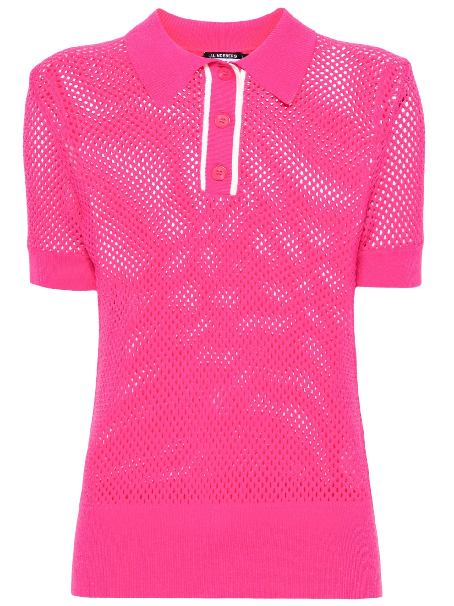 Sindra open-knit polo shirt