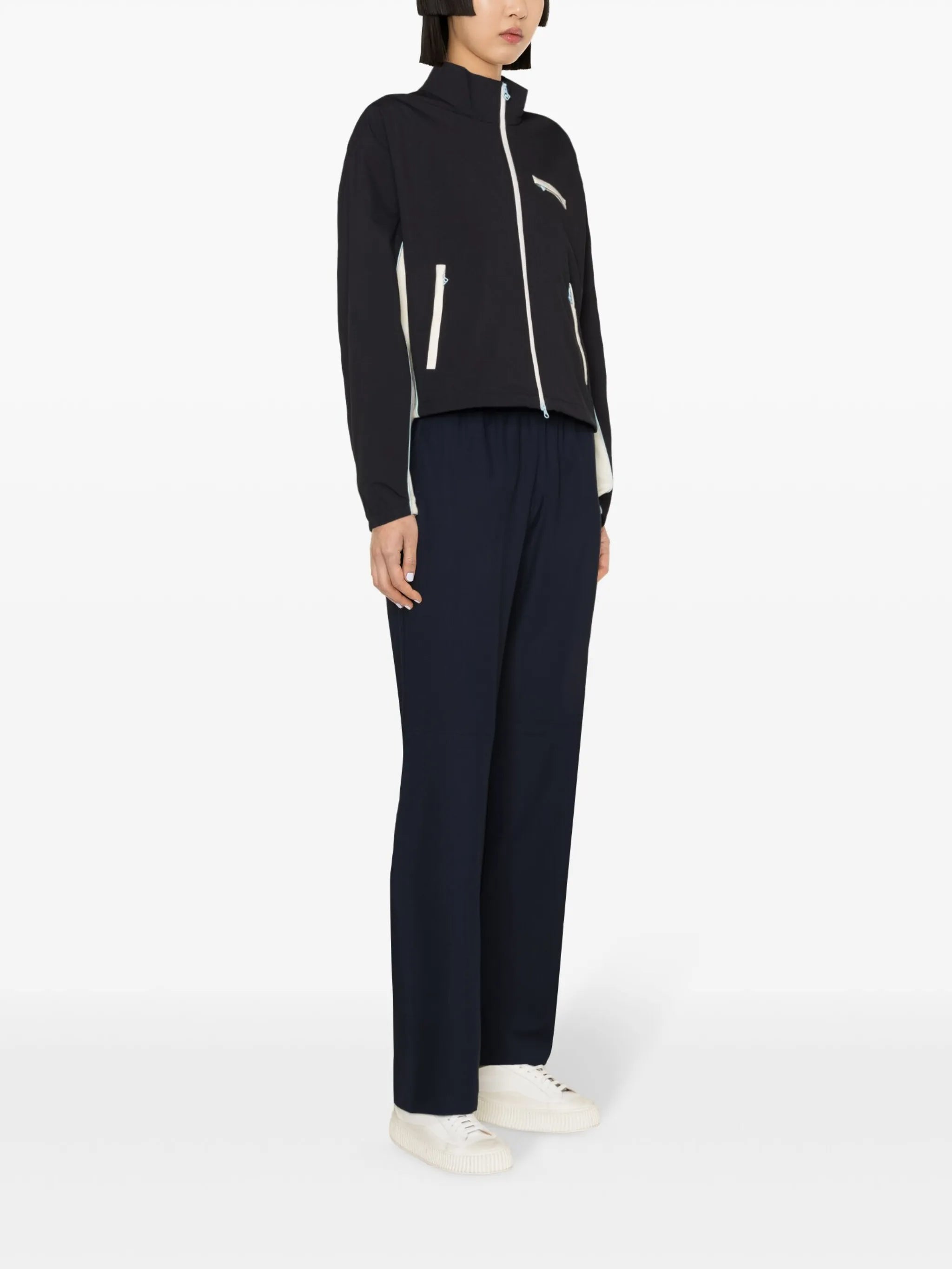 Tone cropped track jacket