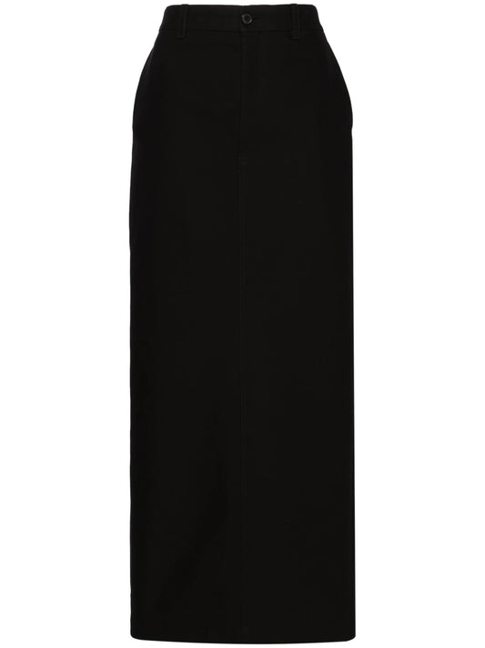 Drill column maxi skirt