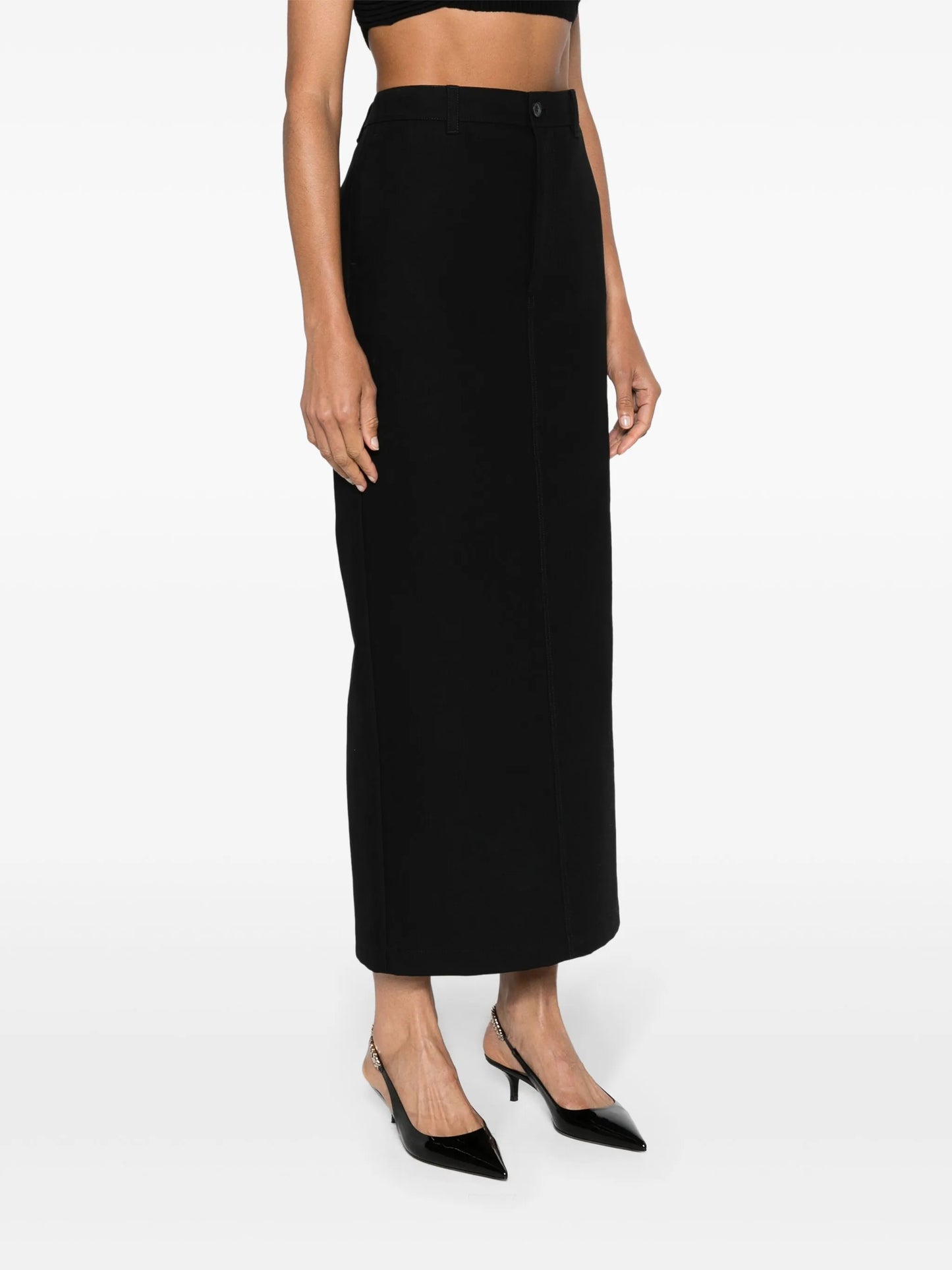 Drill column maxi skirt