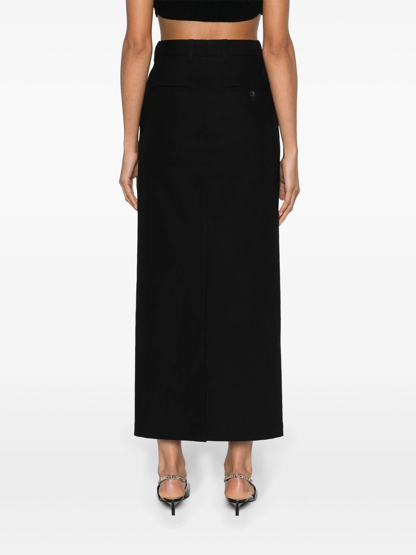 Drill column maxi skirt