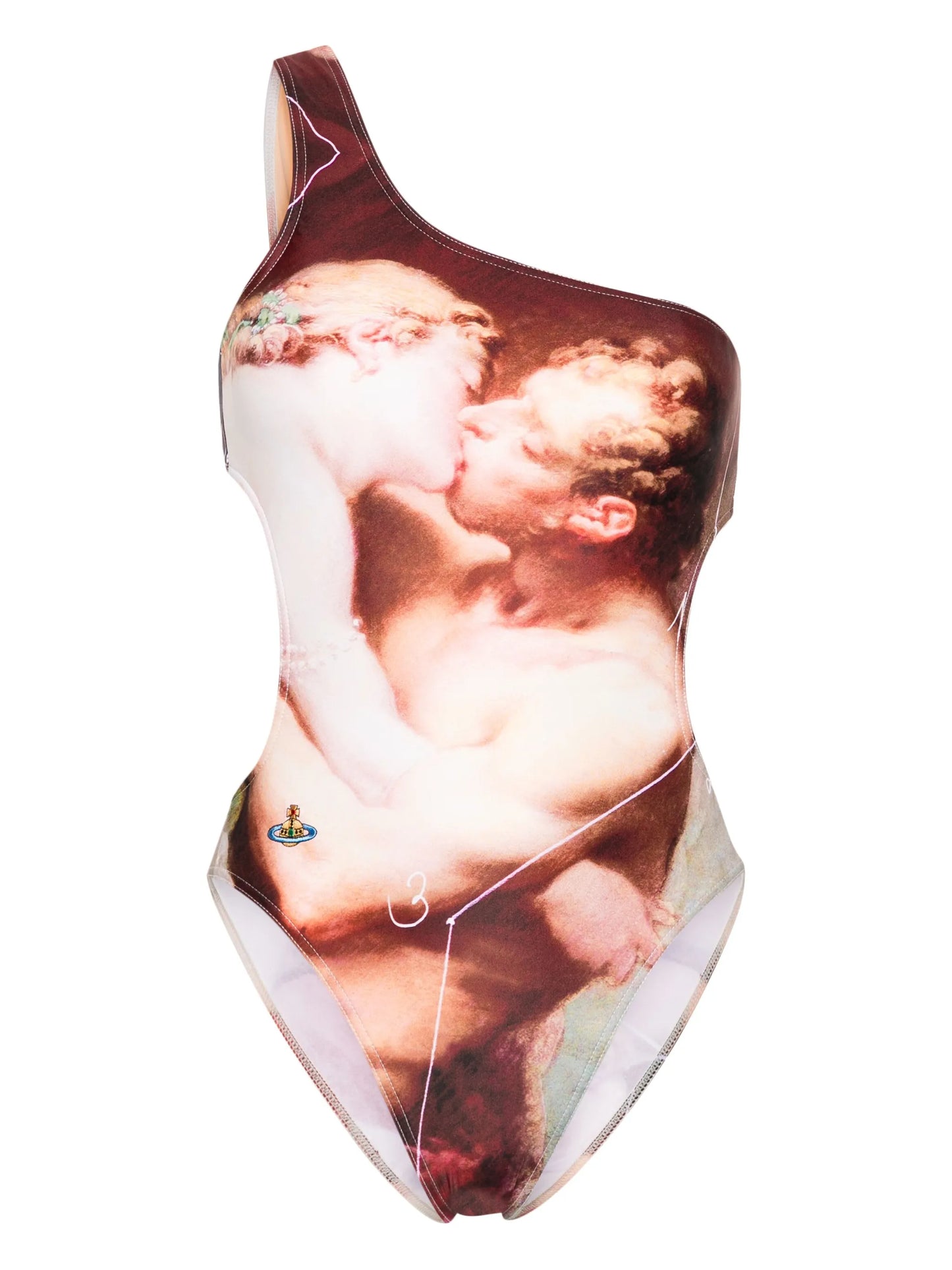 The Kiss one-shoulder swimsuit
