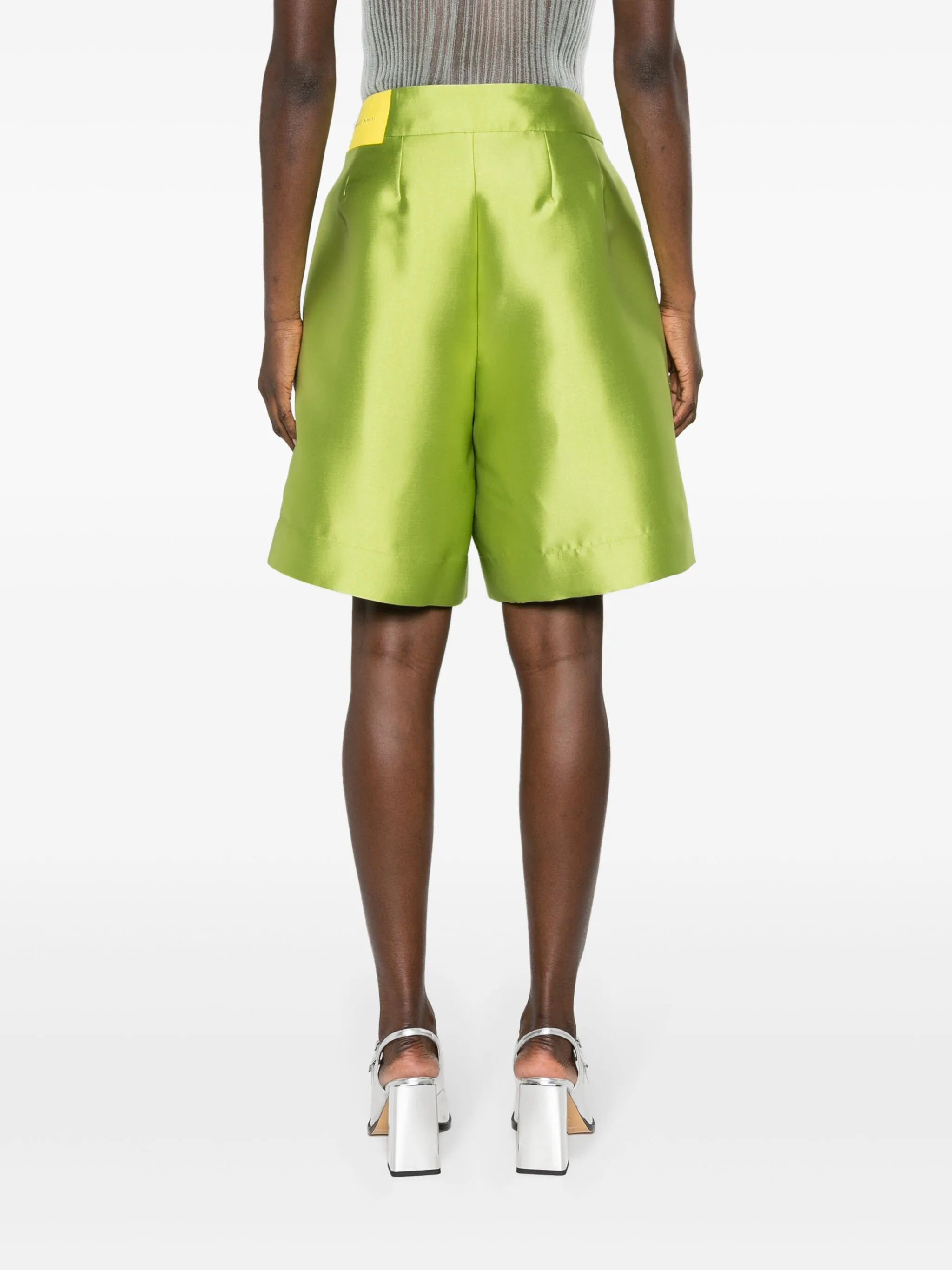 Skater tailored taffeta shorts