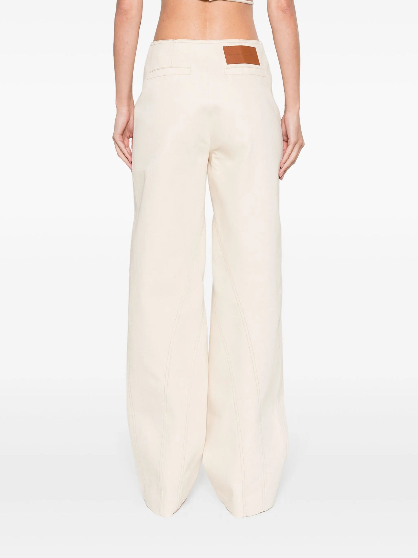 mid-rise wide-leg jeans