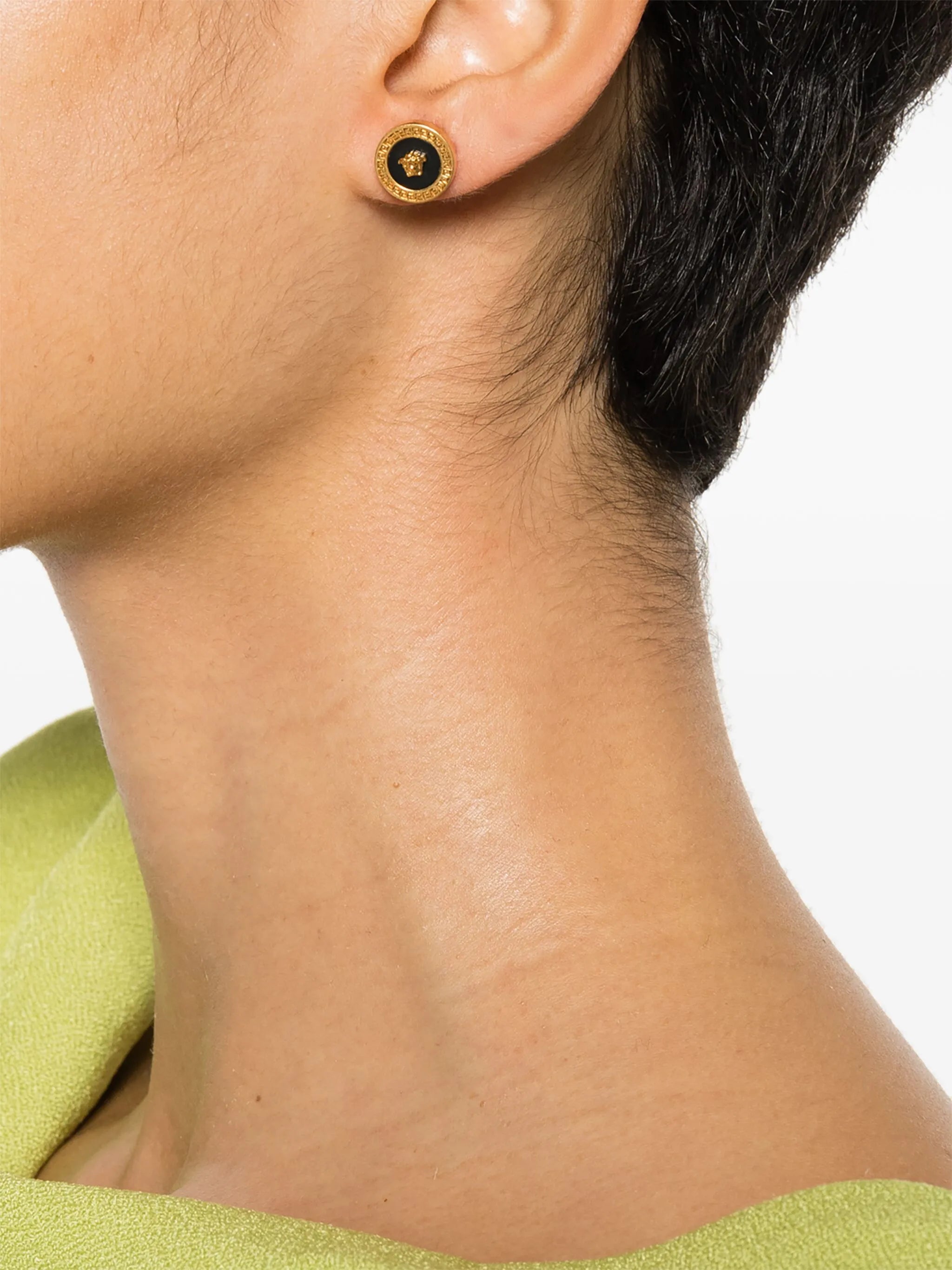 Medusa Head enamel stud earrings