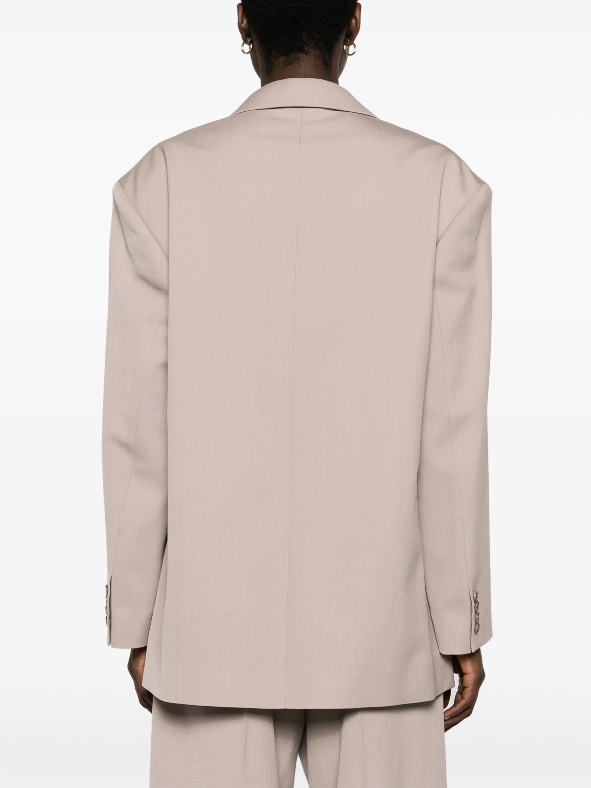 single-breasted boxy blazer