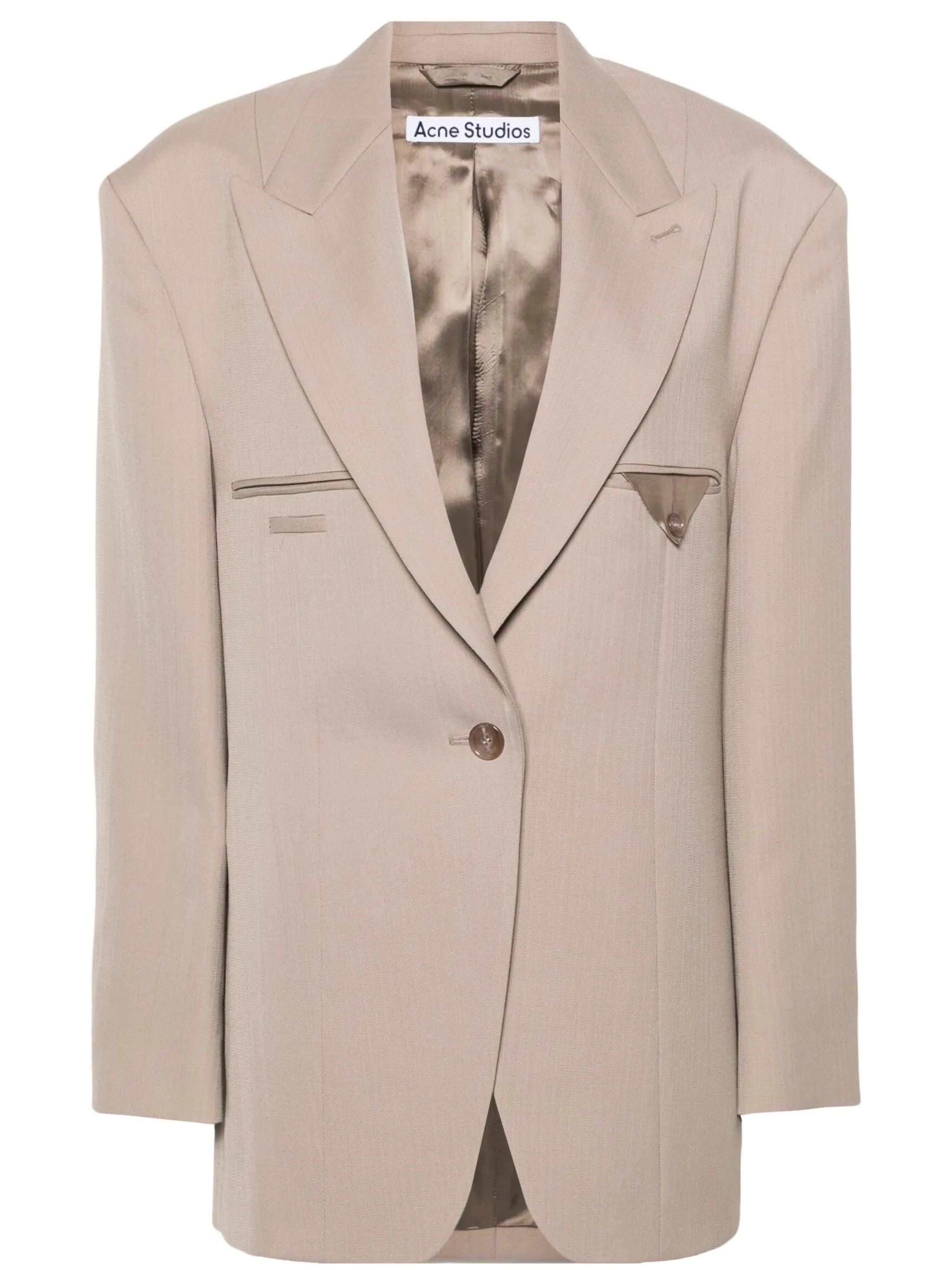 single-breasted boxy blazer