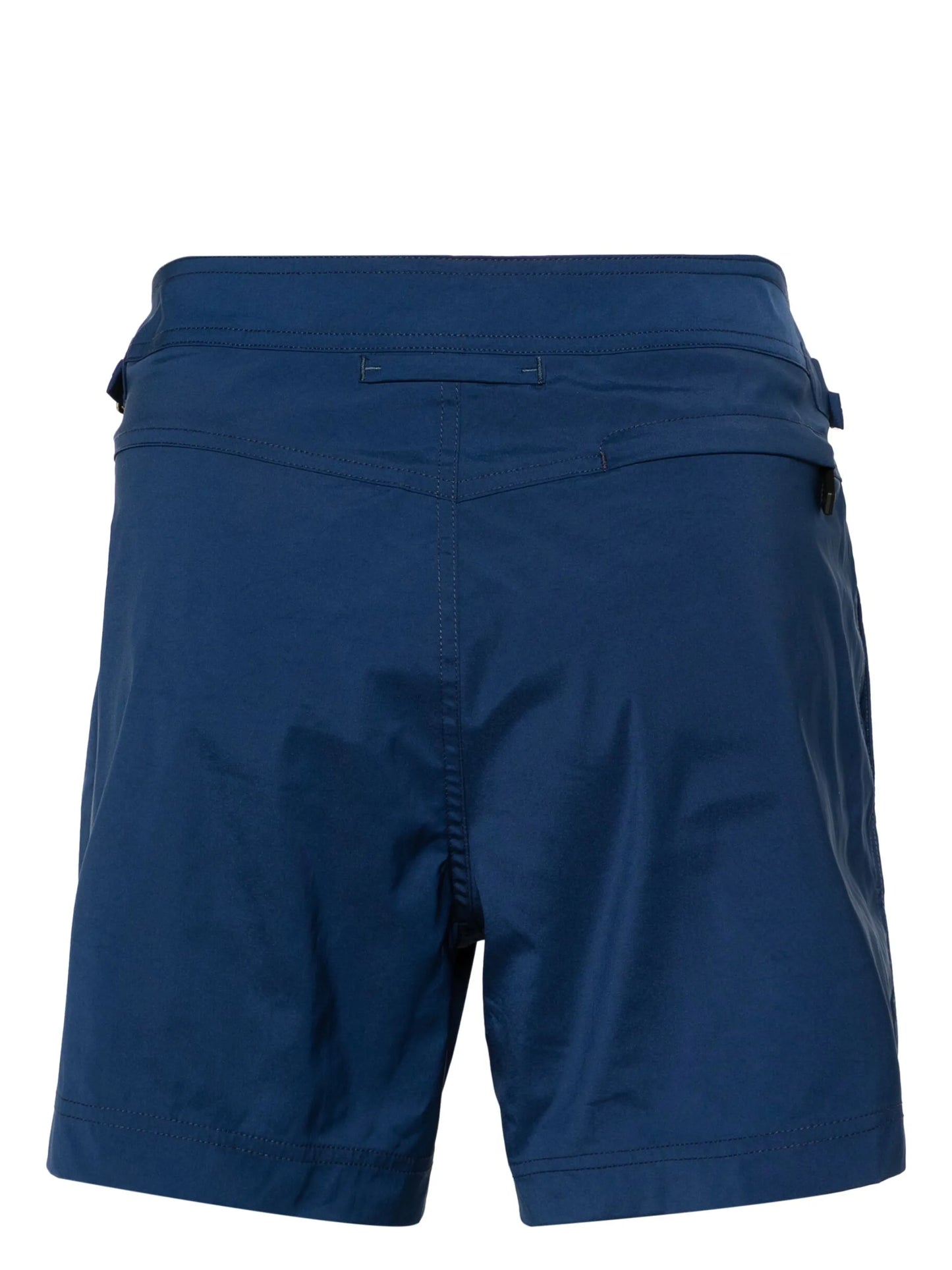 logo-buckle compact-poplin swim shorts