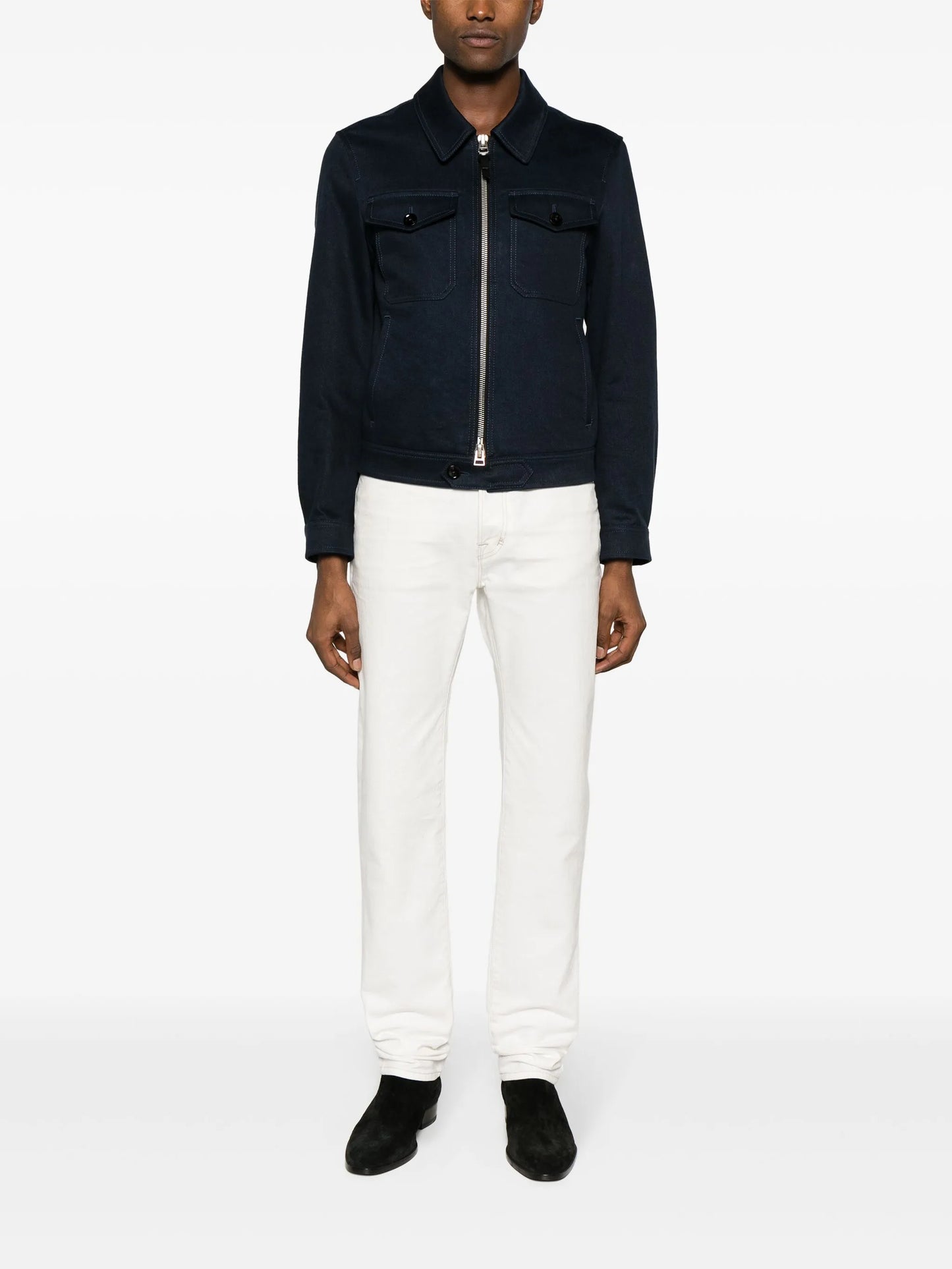 straight-point collar shirt jacket