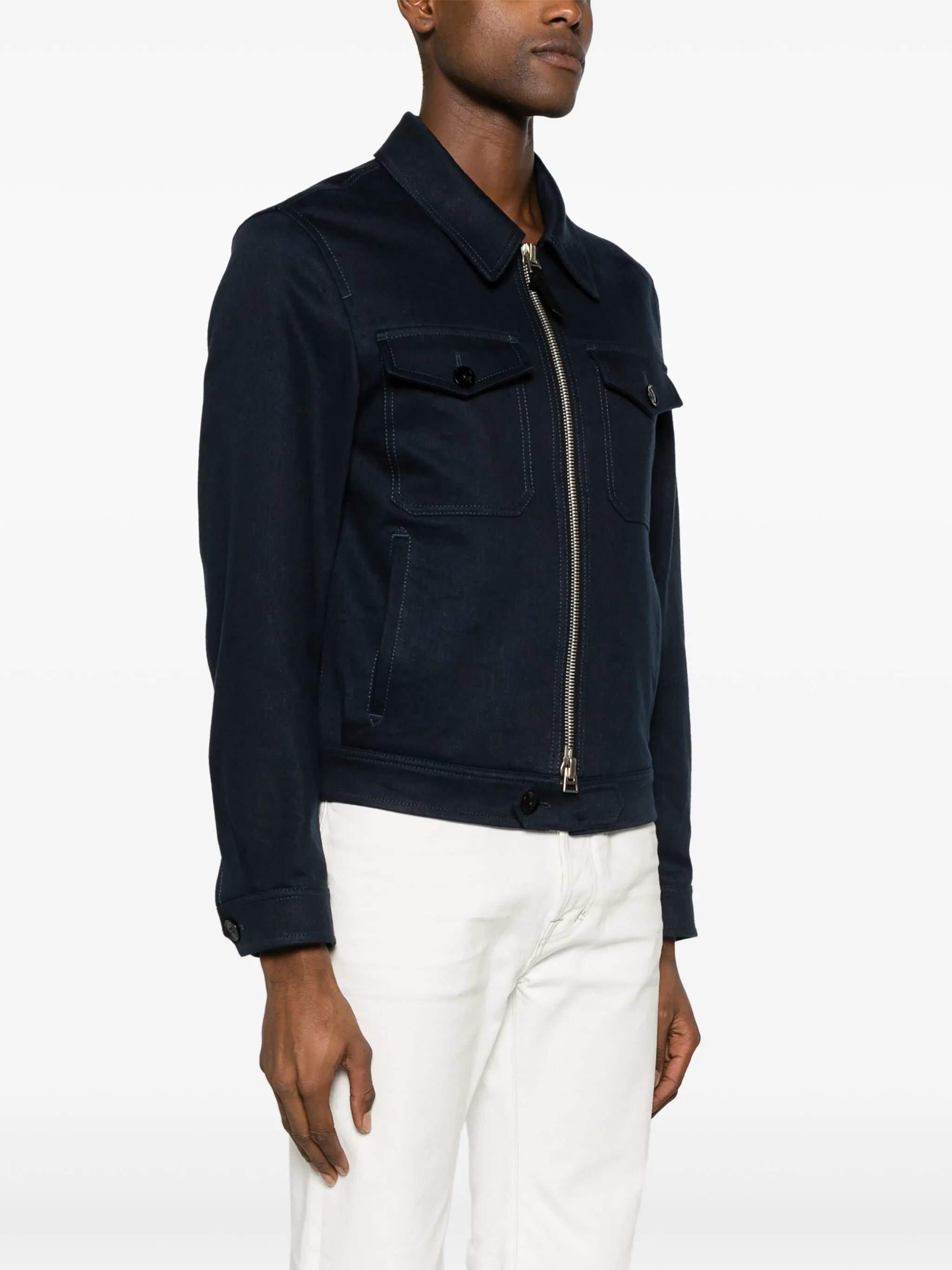 straight-point collar shirt jacket