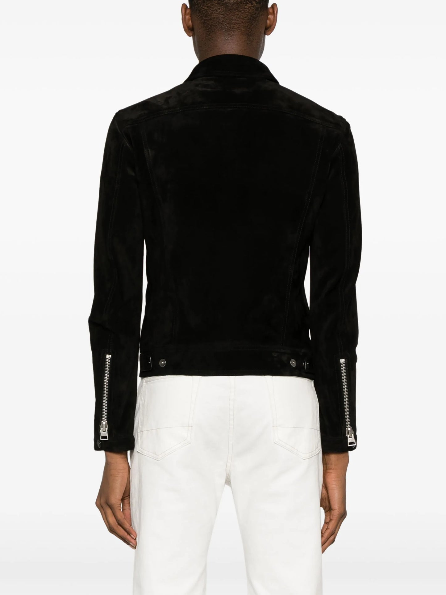 zip-up suede shirt jacket