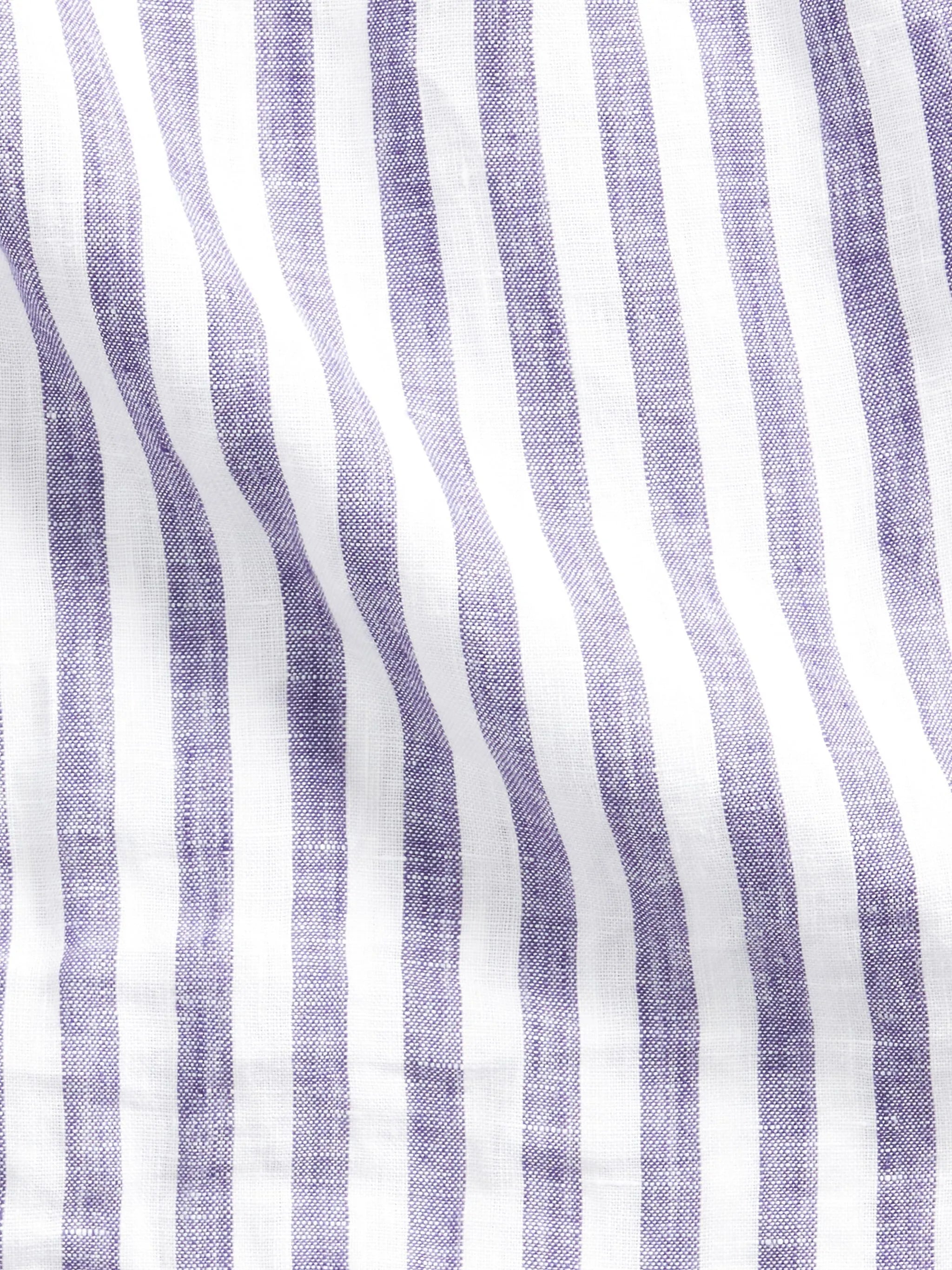 stripe-pattern linen shirt