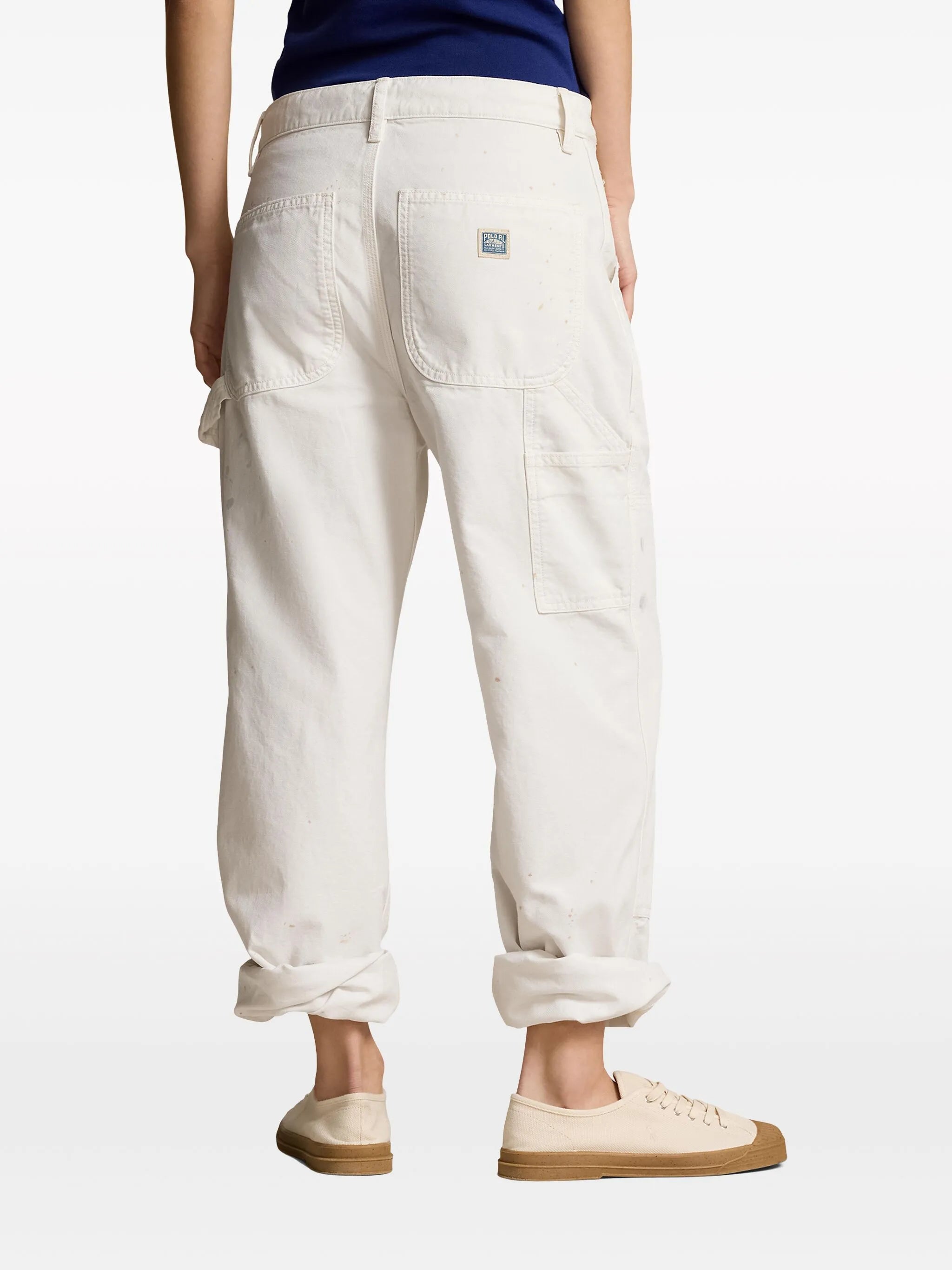 mid-rise straight-leg trousers