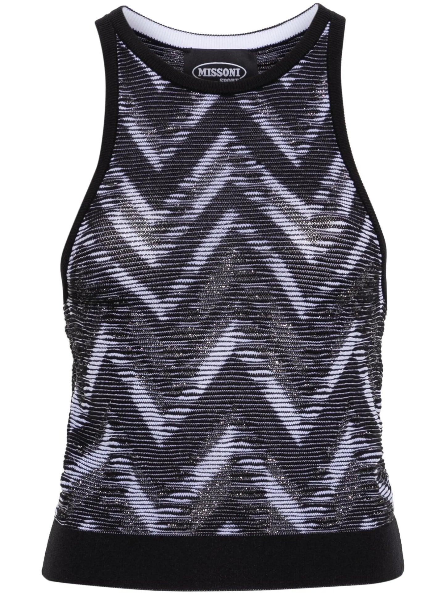 zigzag-woven knitted tank top