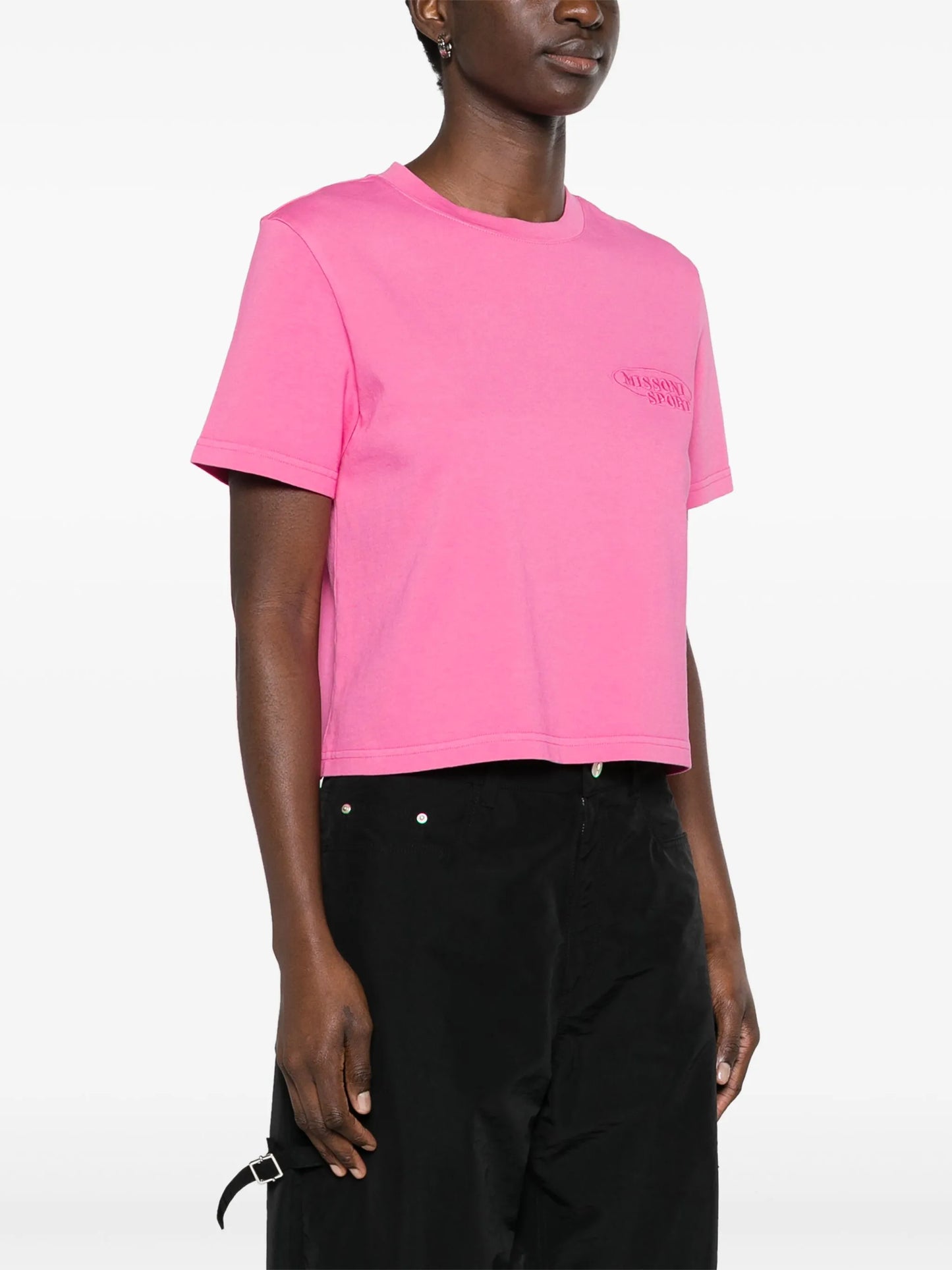 logo-embroidered cotton T-shirt