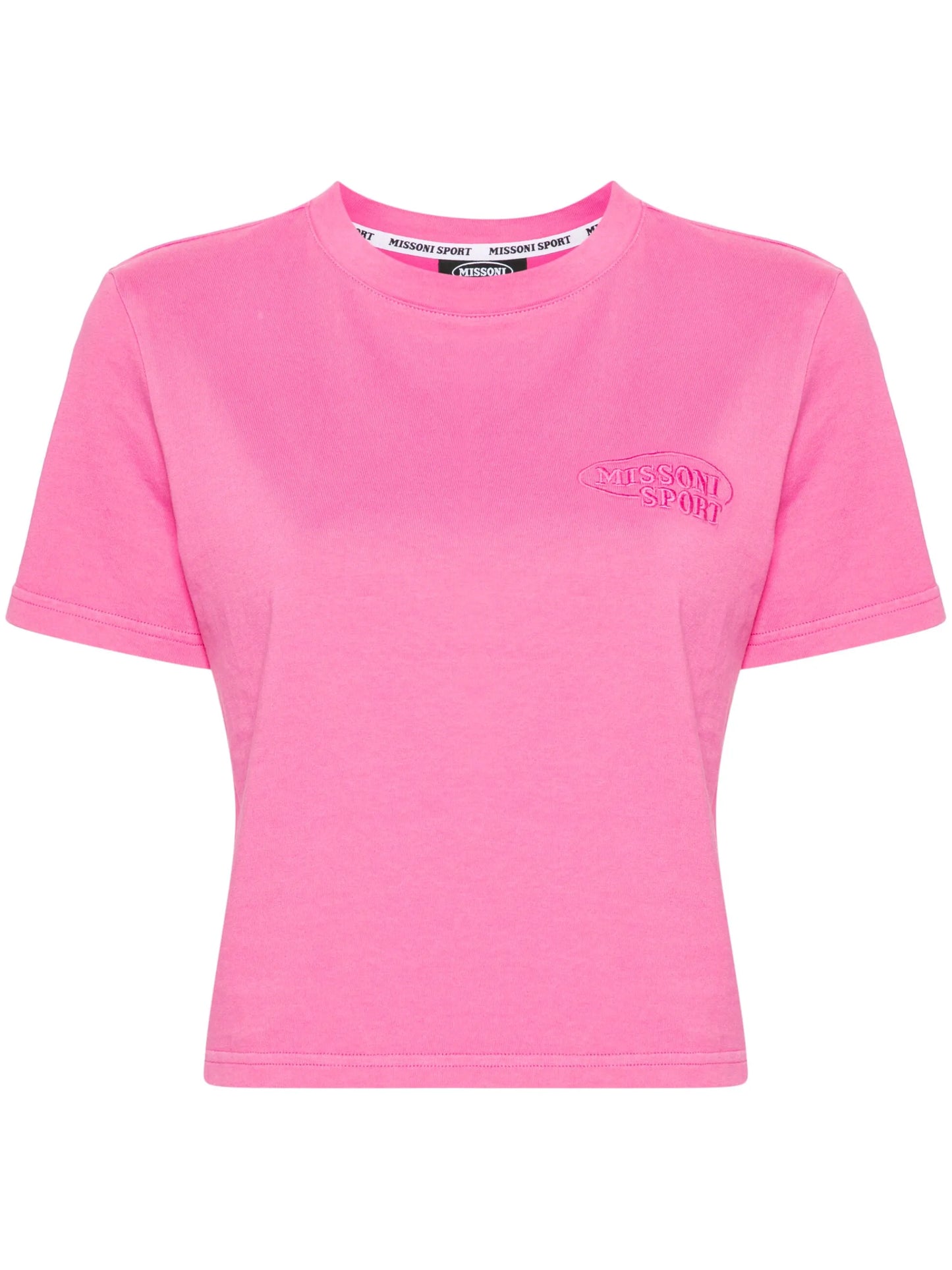 logo-embroidered cotton T-shirt
