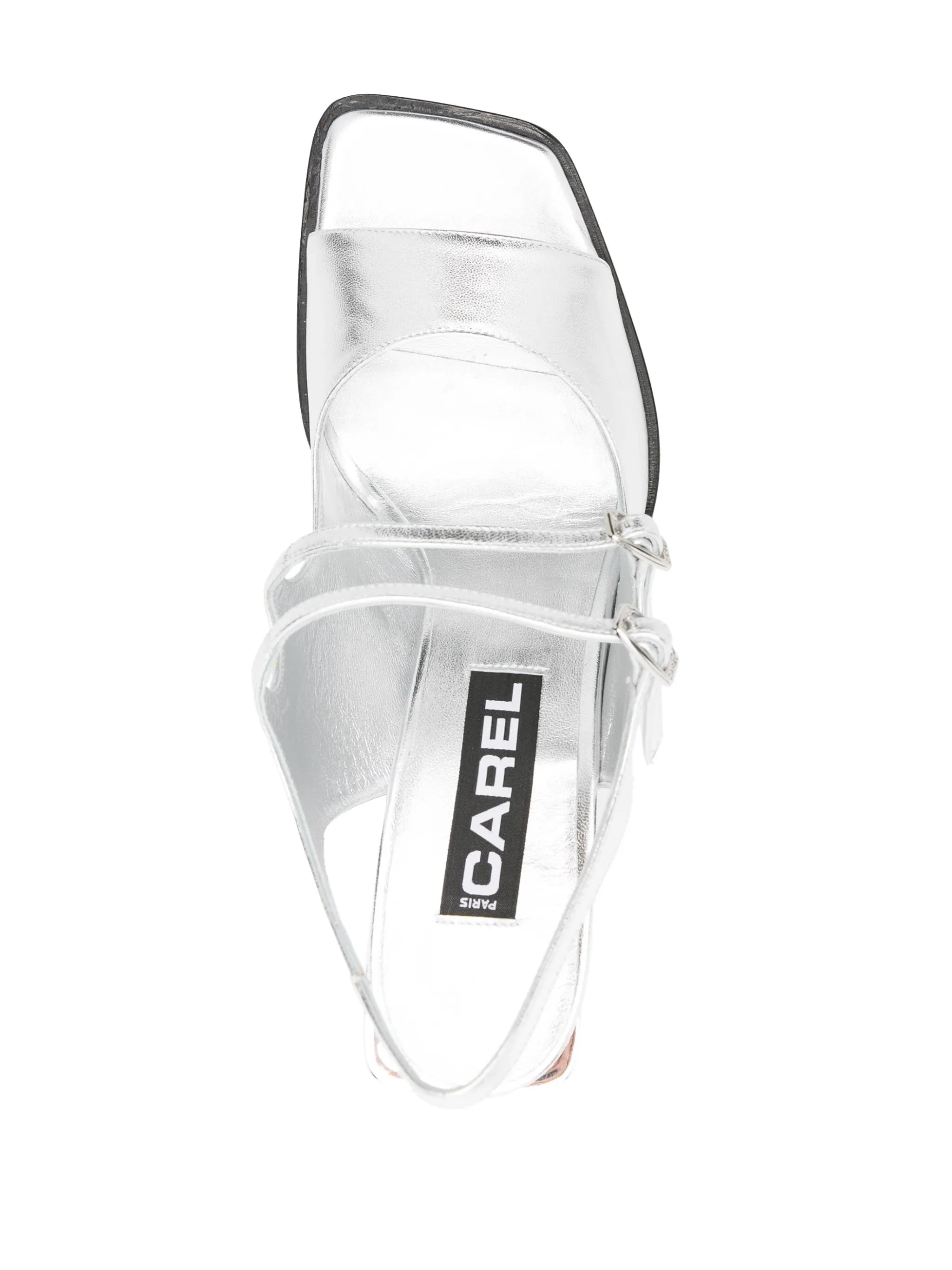 Vendôme 95mm metallic leather sandals