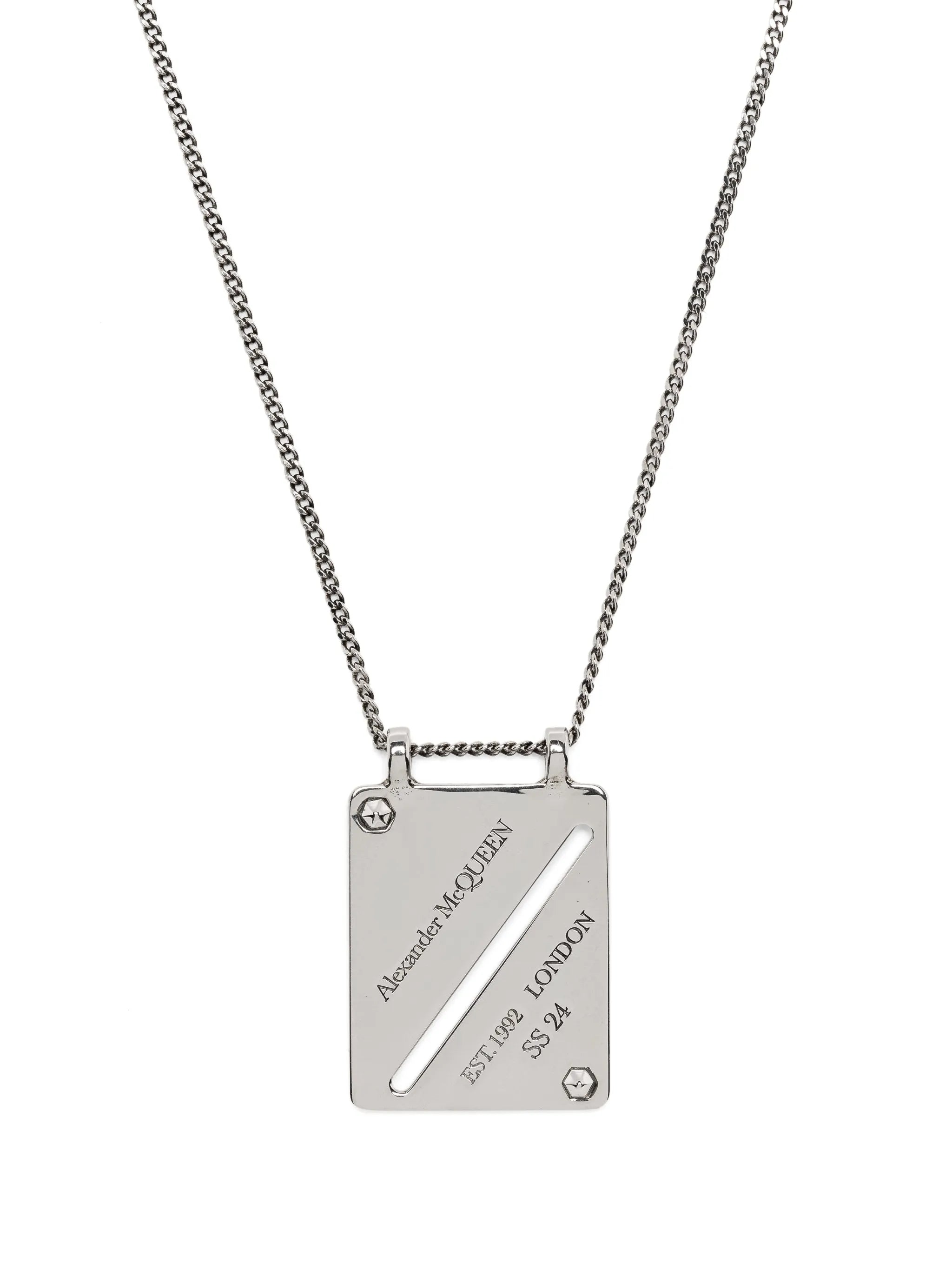 Identity Tag-pendant necklace