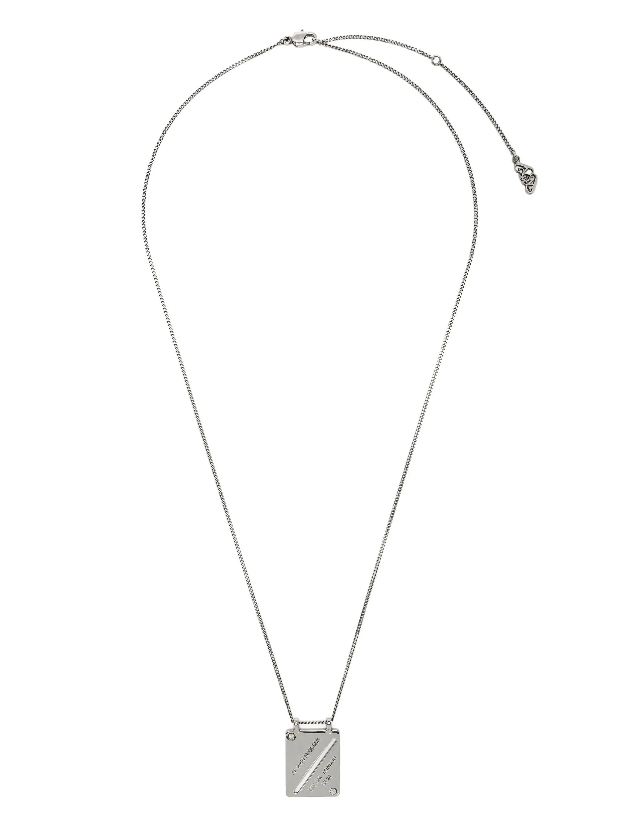 Identity Tag-pendant necklace