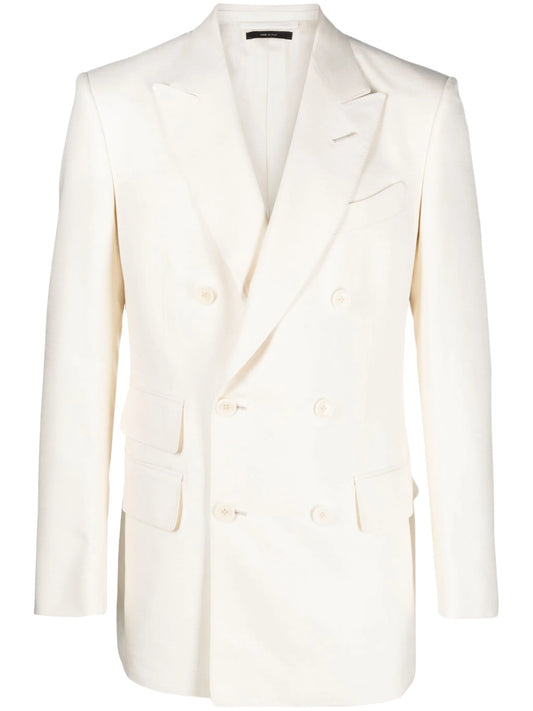Atticus double-breasted silk blazer