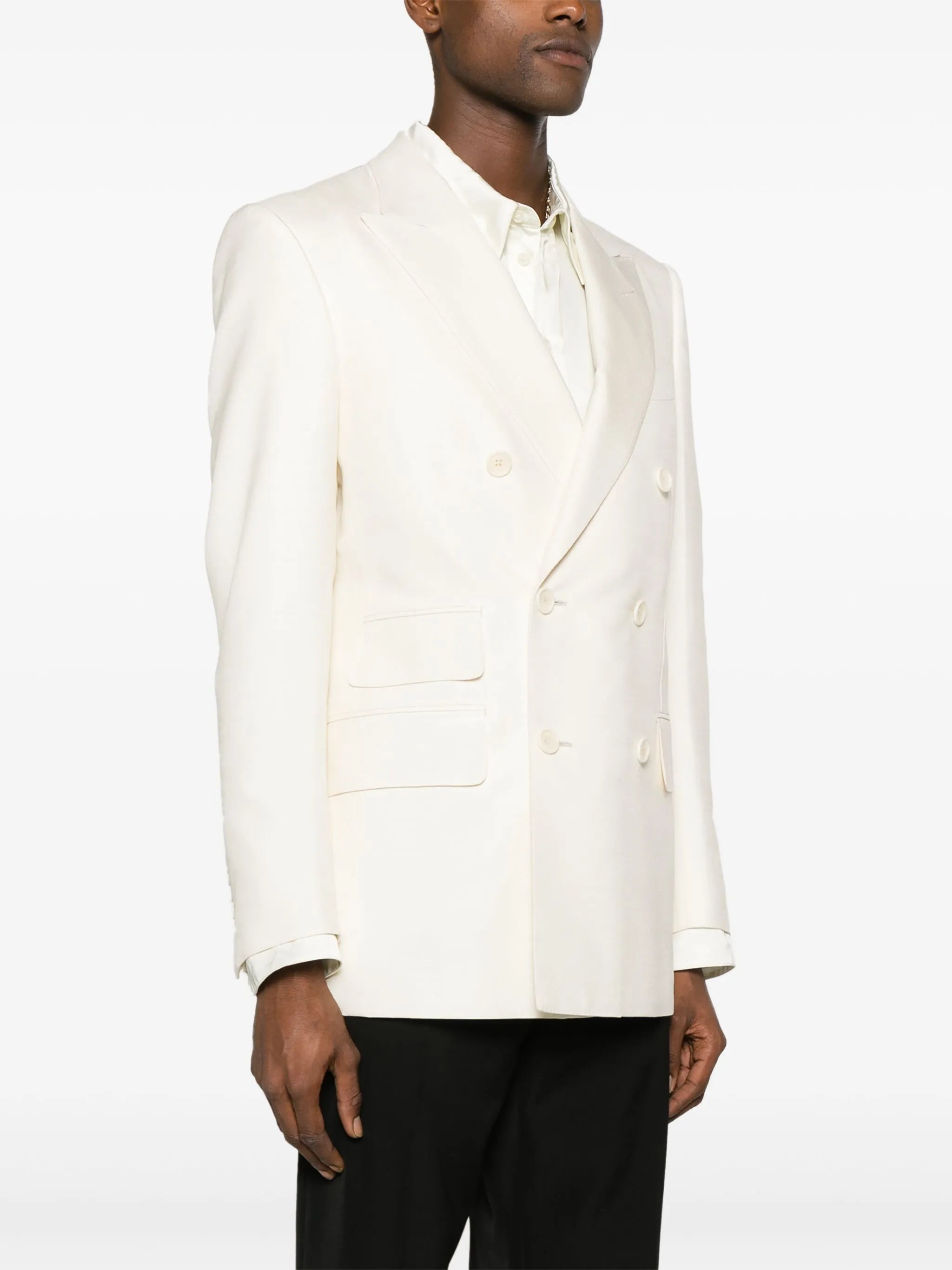 Atticus double-breasted silk blazer