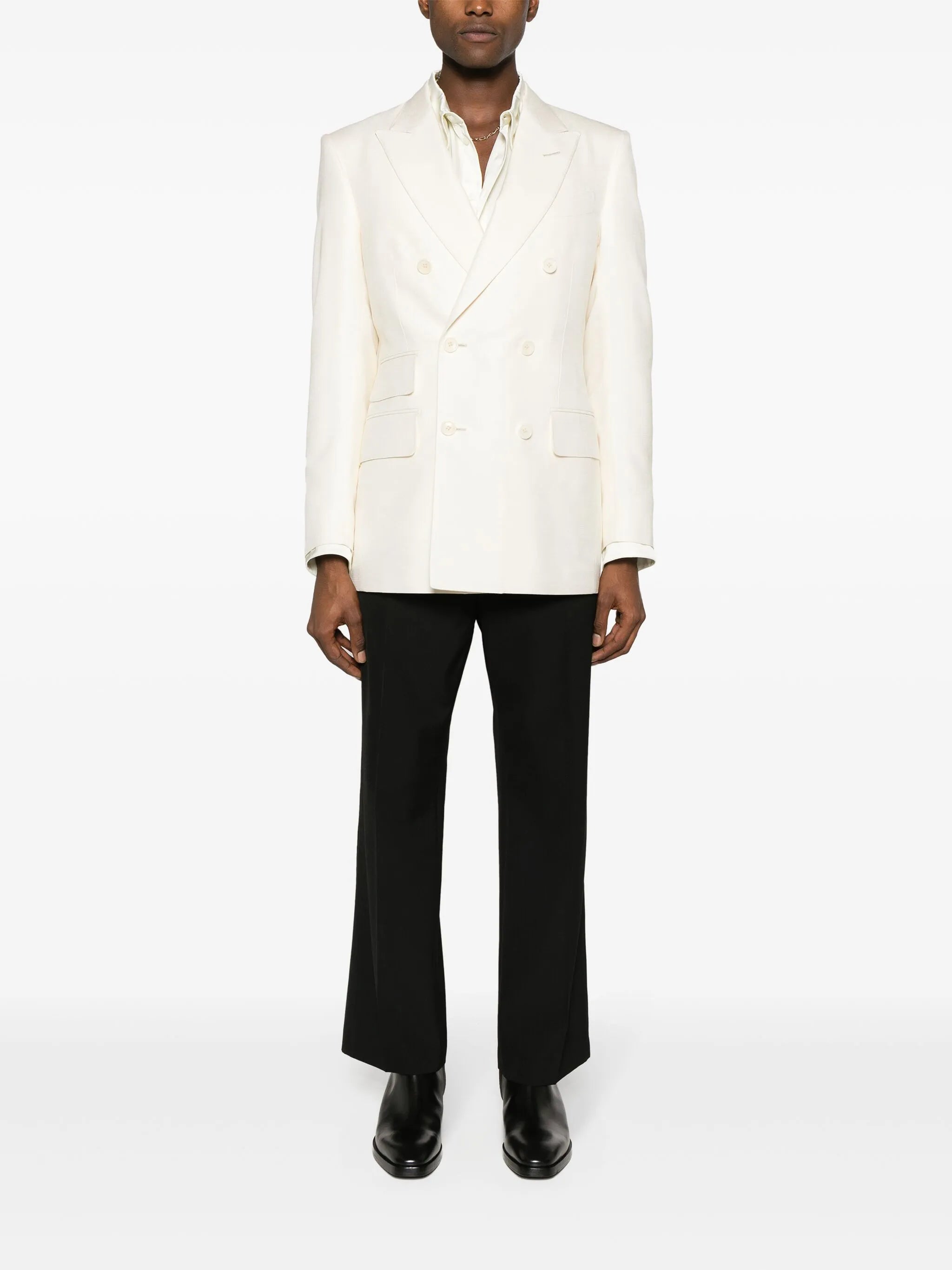 Atticus double-breasted silk blazer
