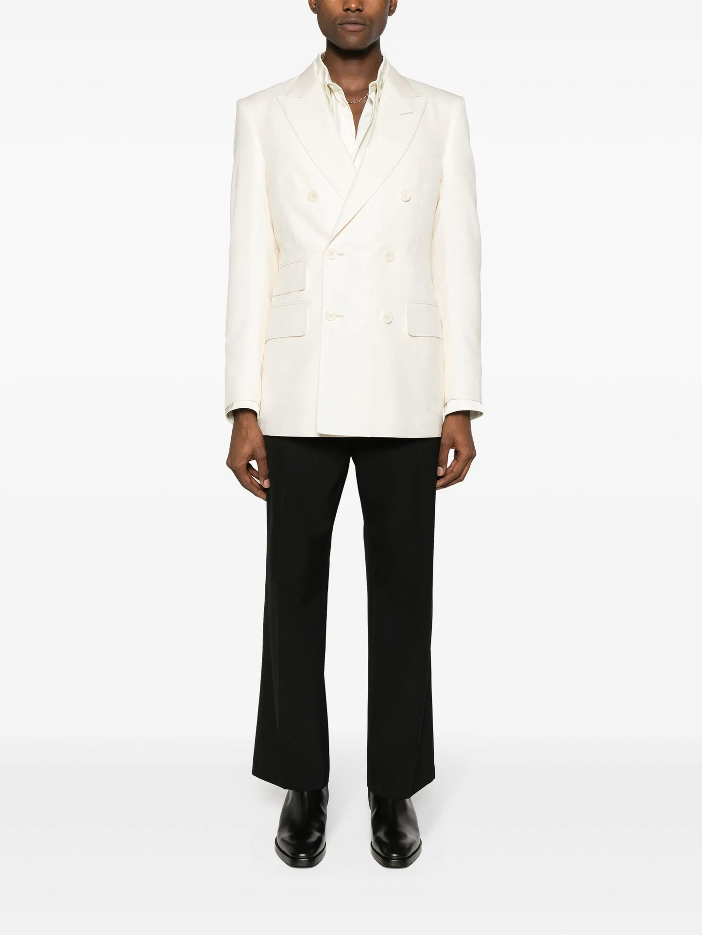 Atticus double-breasted silk blazer