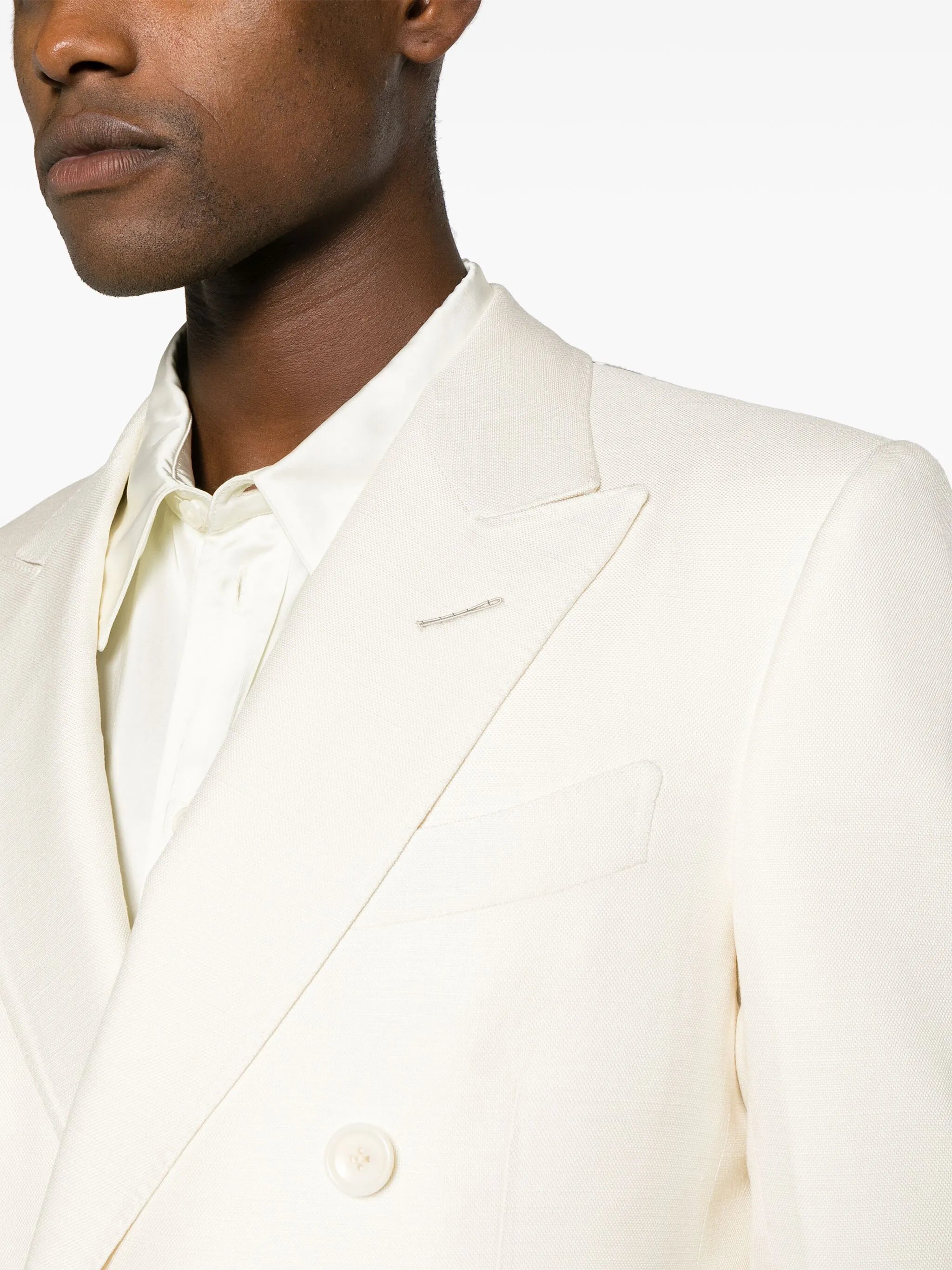 Atticus double-breasted silk blazer