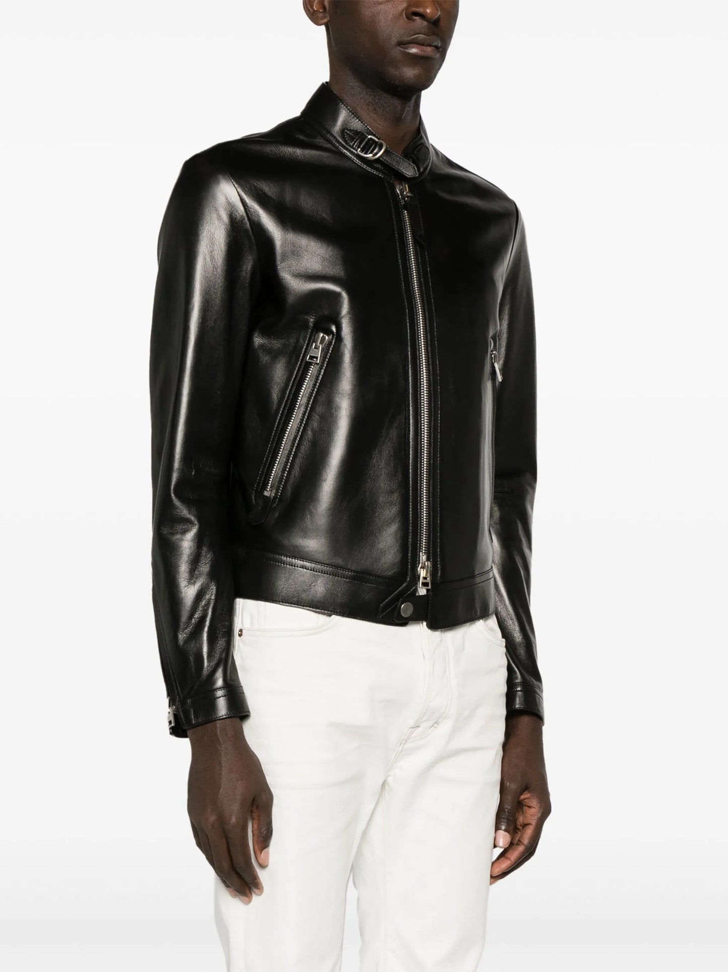 Café Racer leather biker jacket