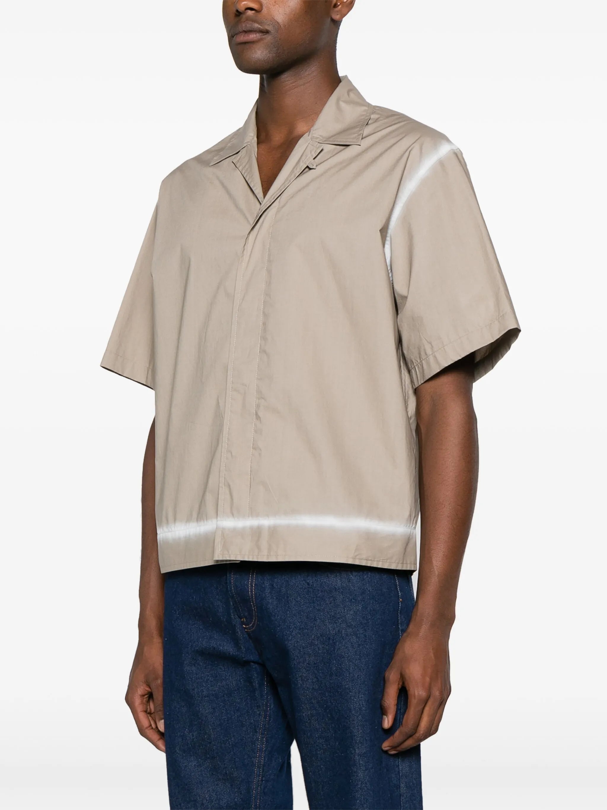 acid-wash cotton shirt