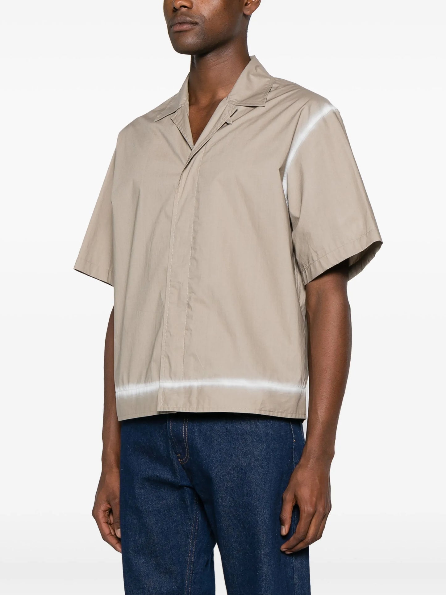 acid-wash cotton shirt