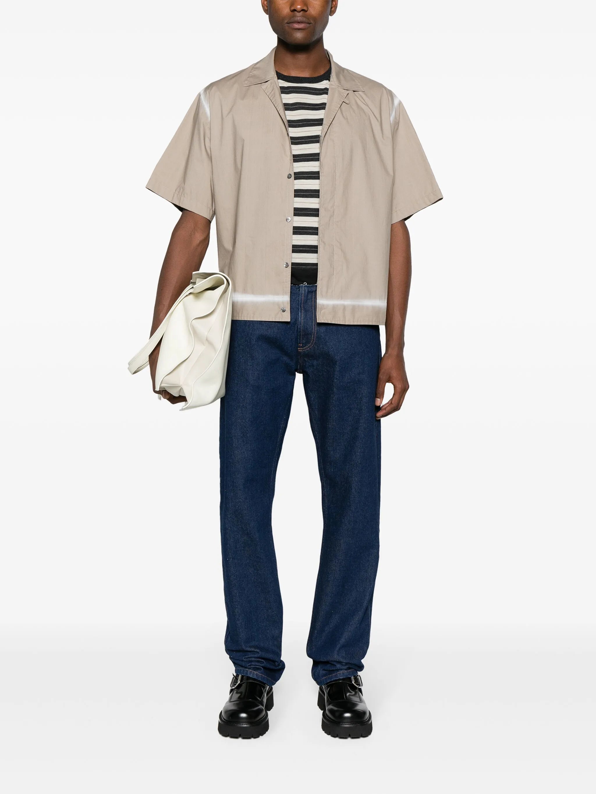 acid-wash cotton shirt