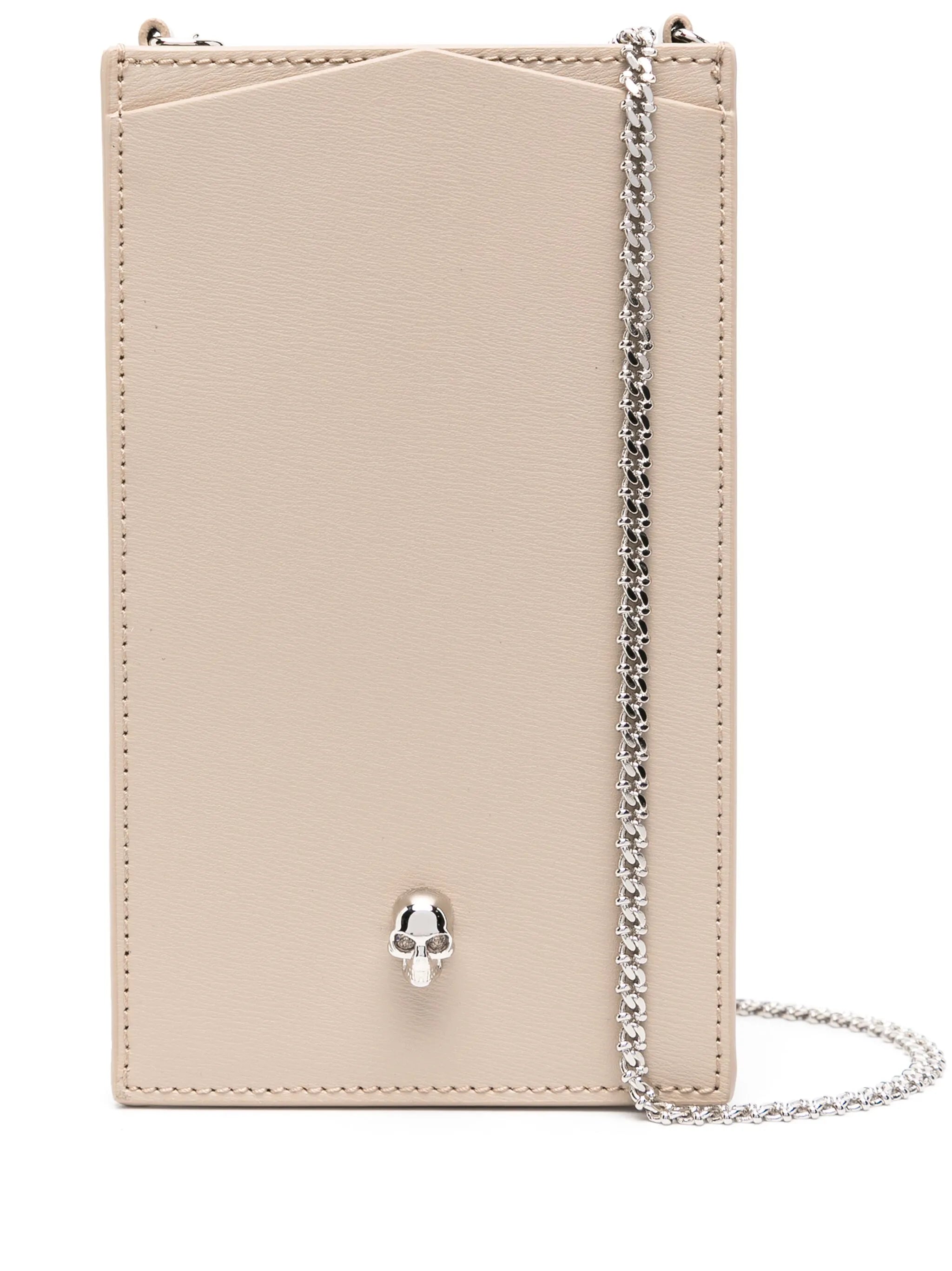 Skull leather phone bag