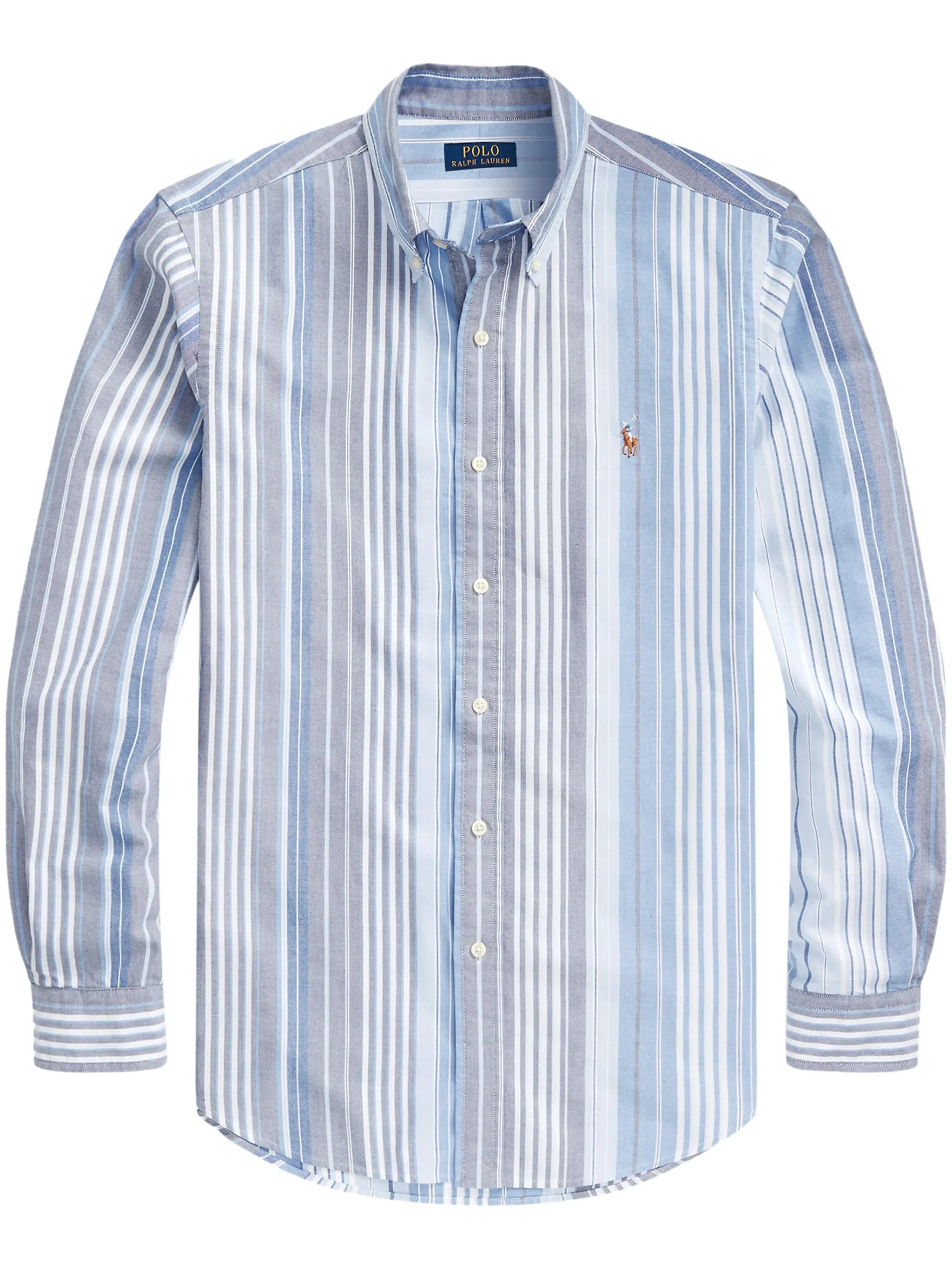 stripe-pattern cotton shirt