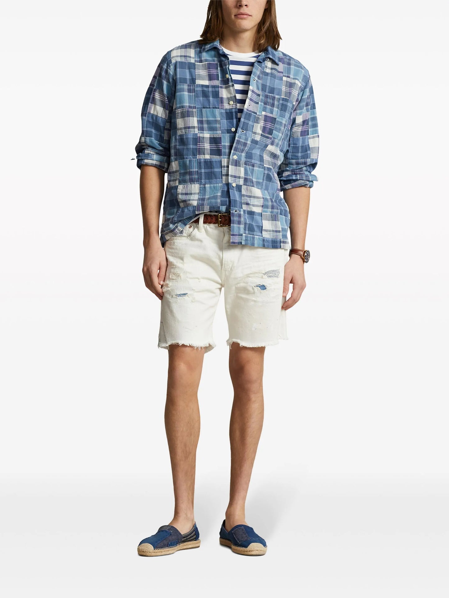 patchwork cotton shirt