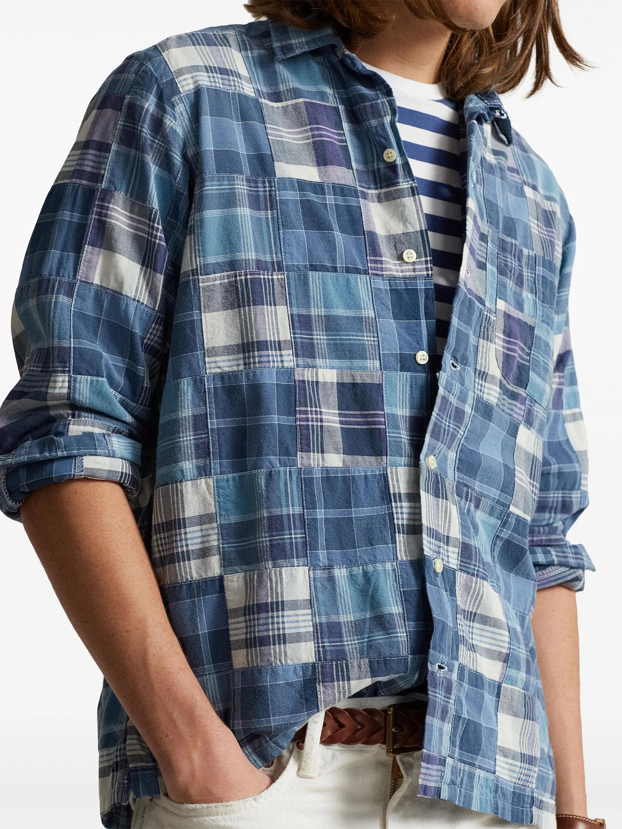patchwork cotton shirt