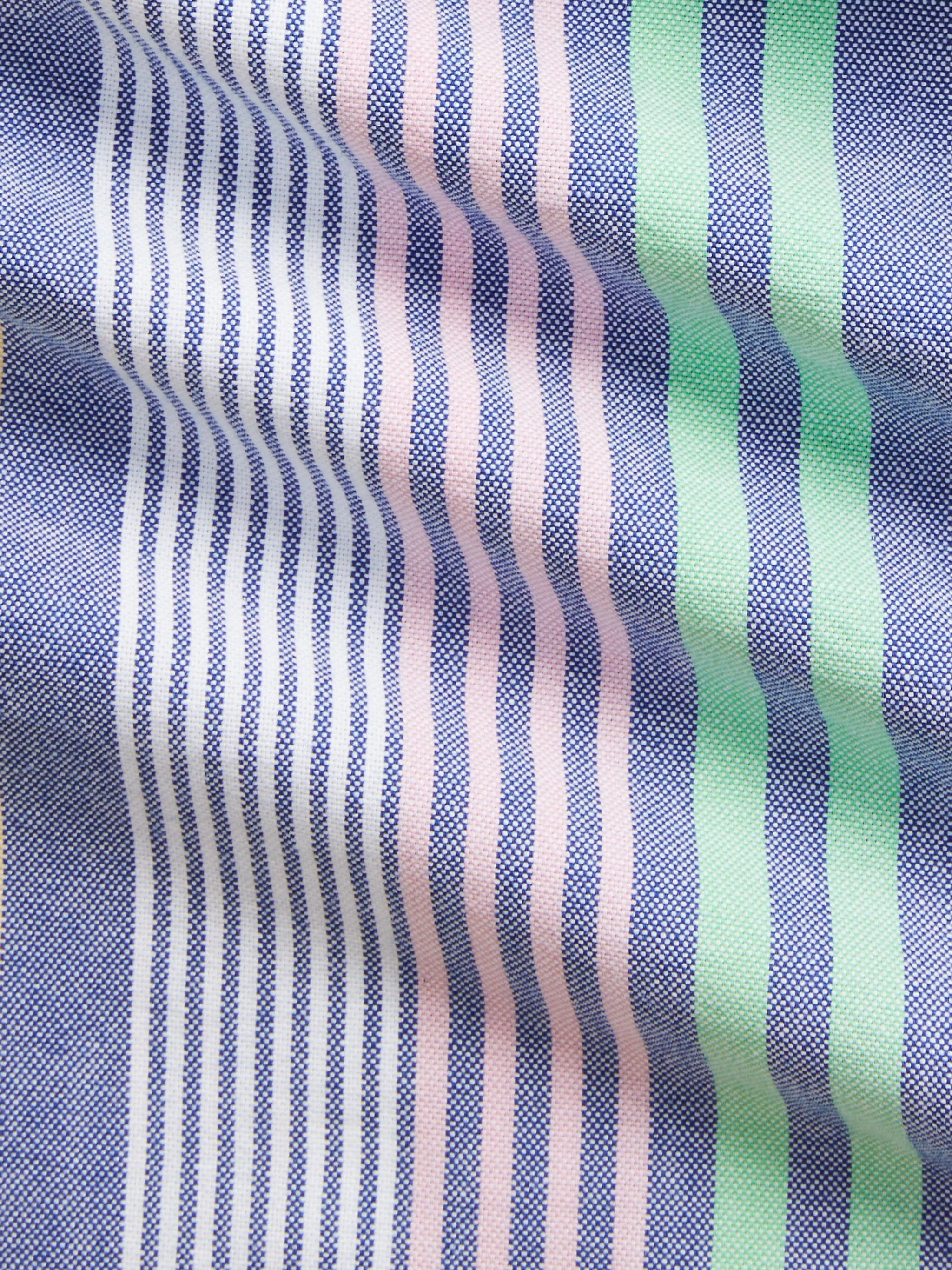 stripe-pattern cotton shirt