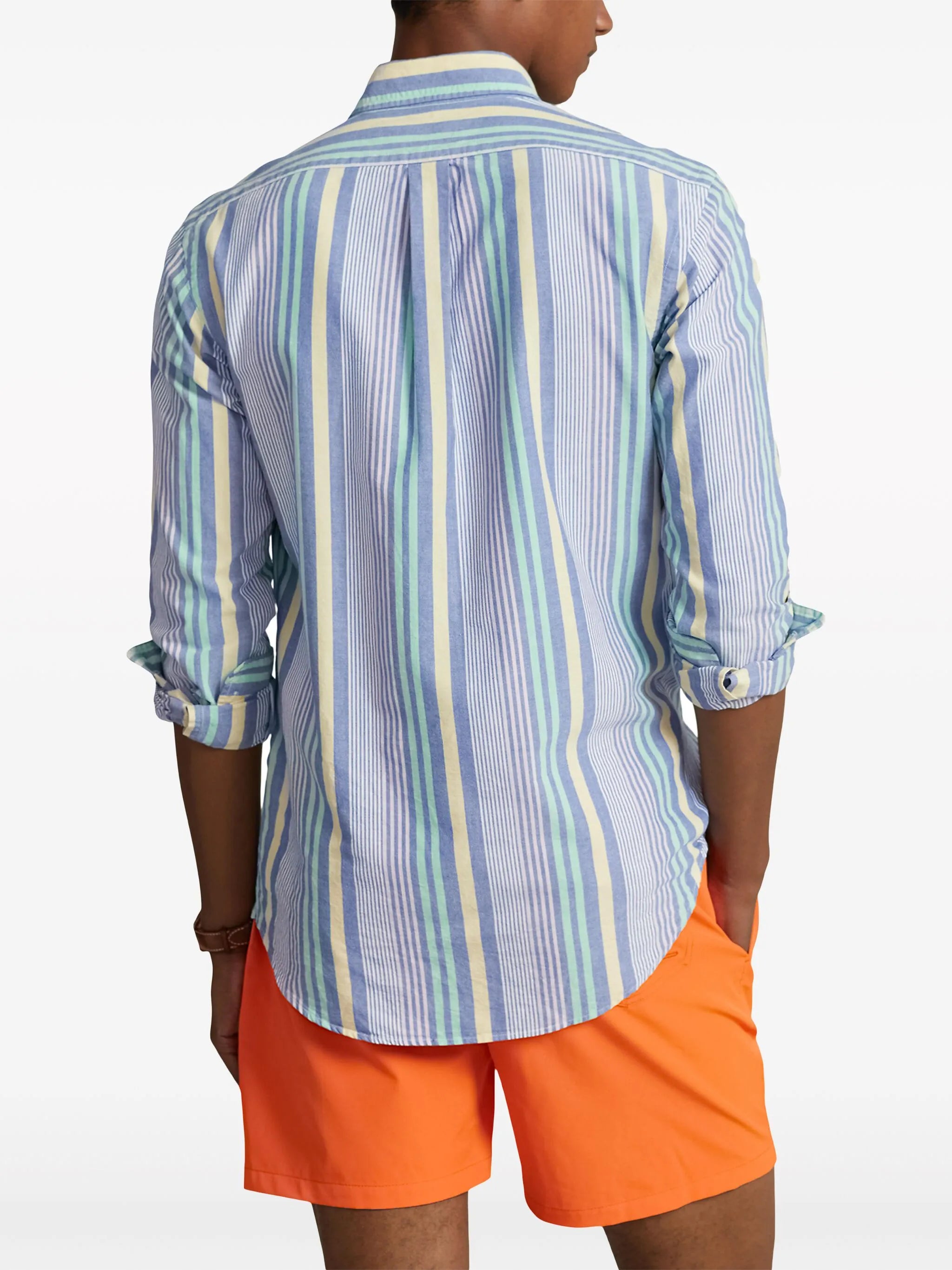 stripe-pattern cotton shirt