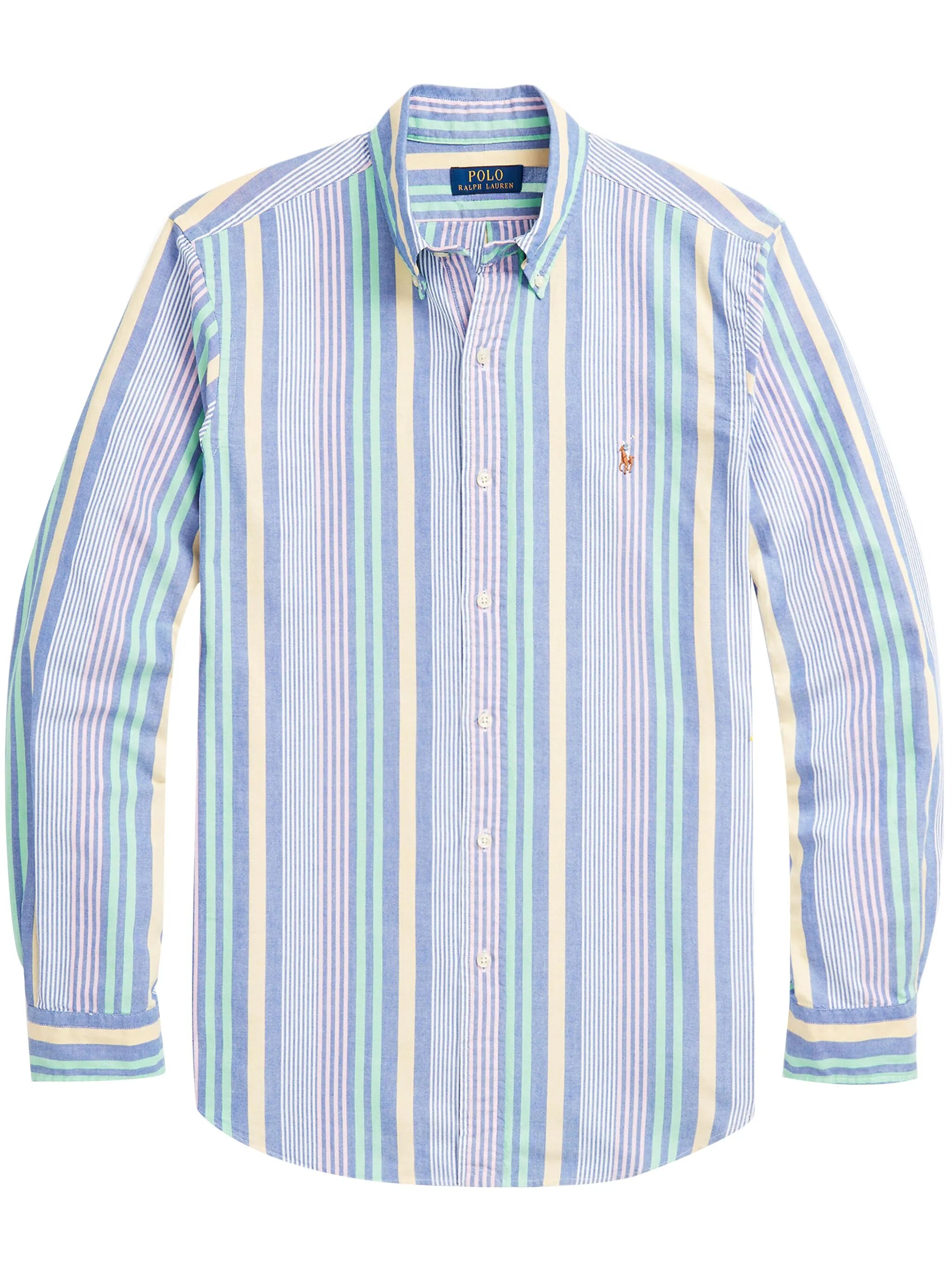 stripe-pattern cotton shirt