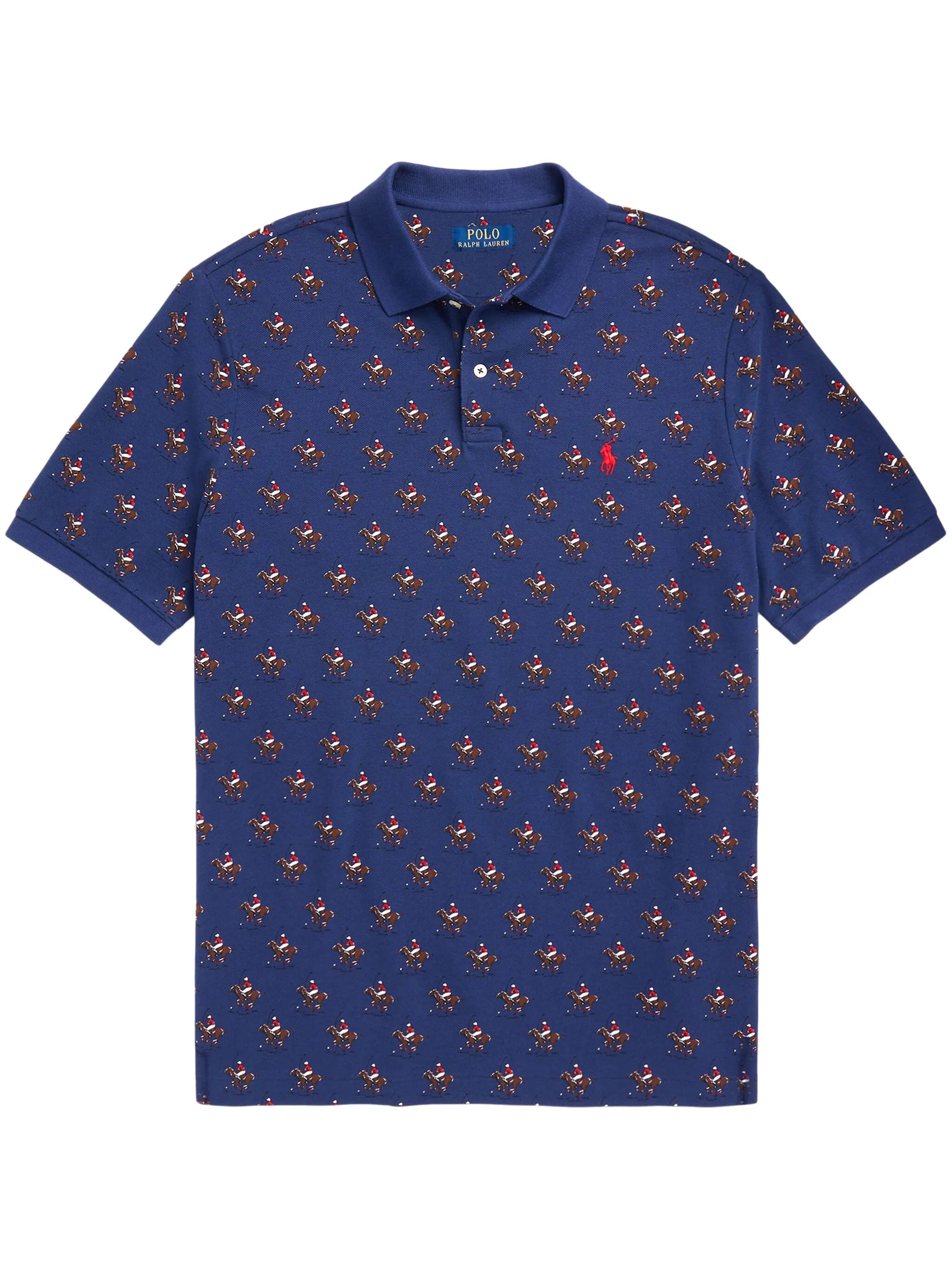 Polo Pony-print cotton polo shirt