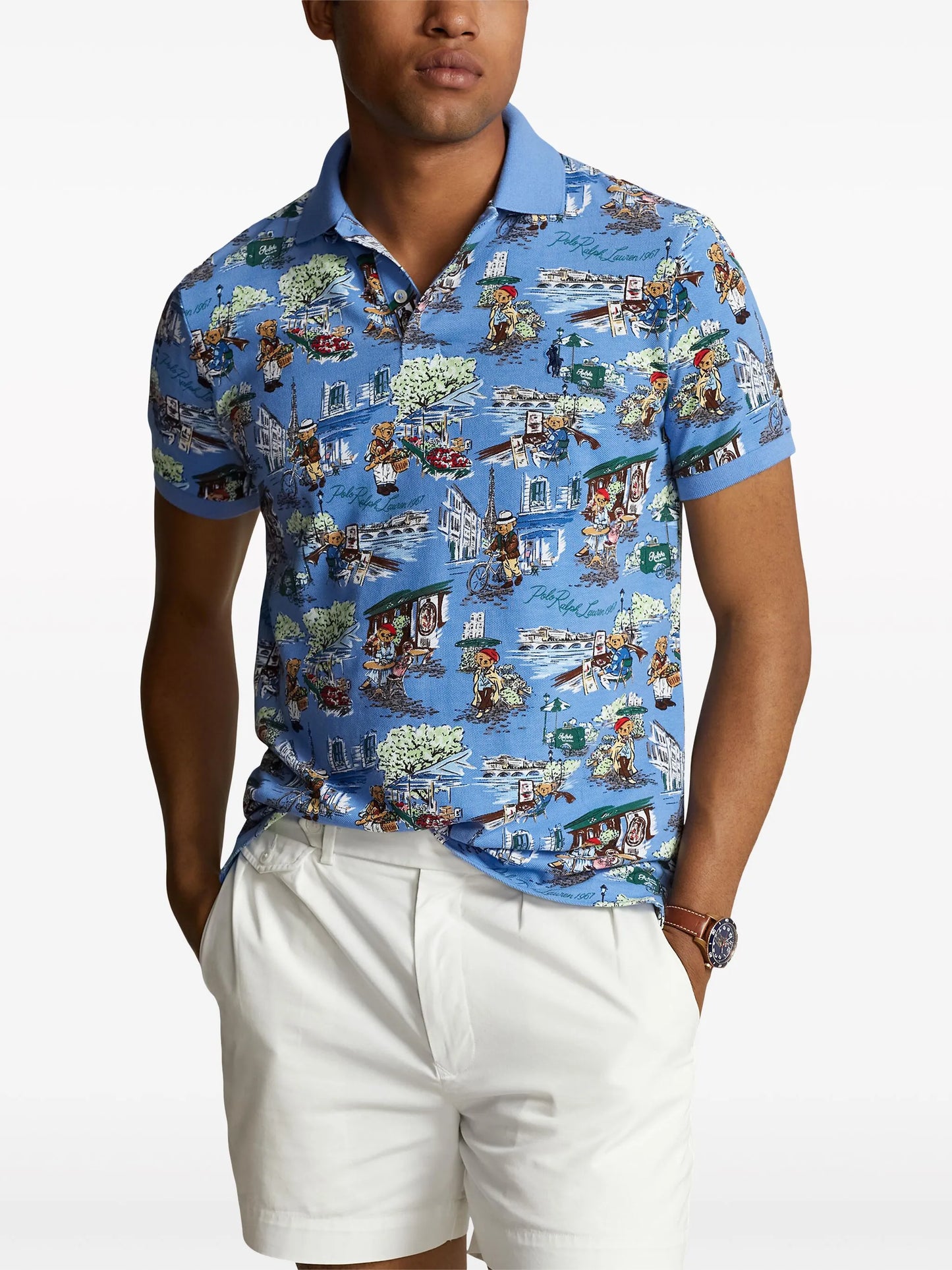 Polo Bear Paris cotton polo shirt