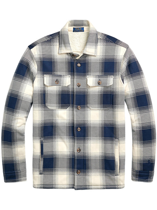 check-pattern cotton shirt