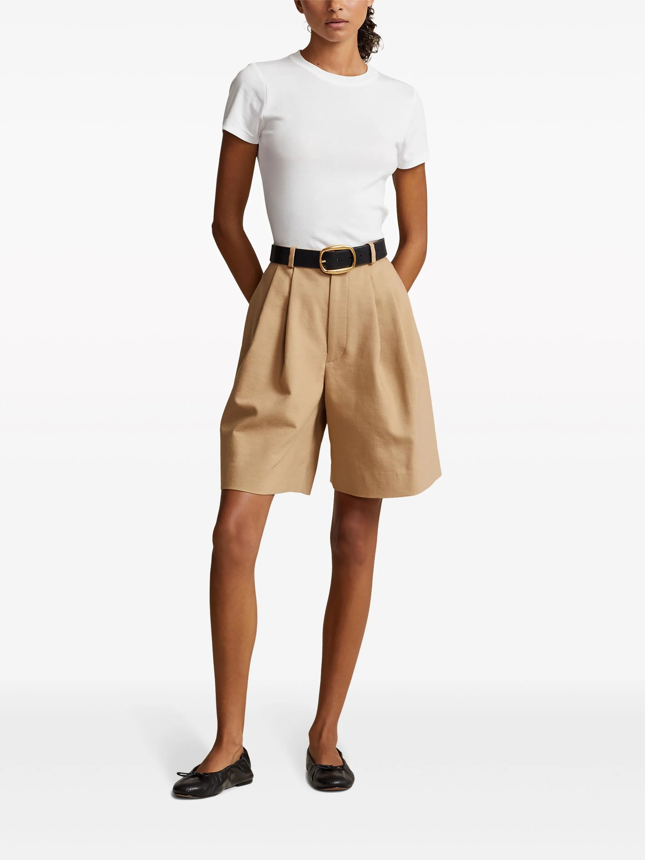 pleat-detailed tailored shorts