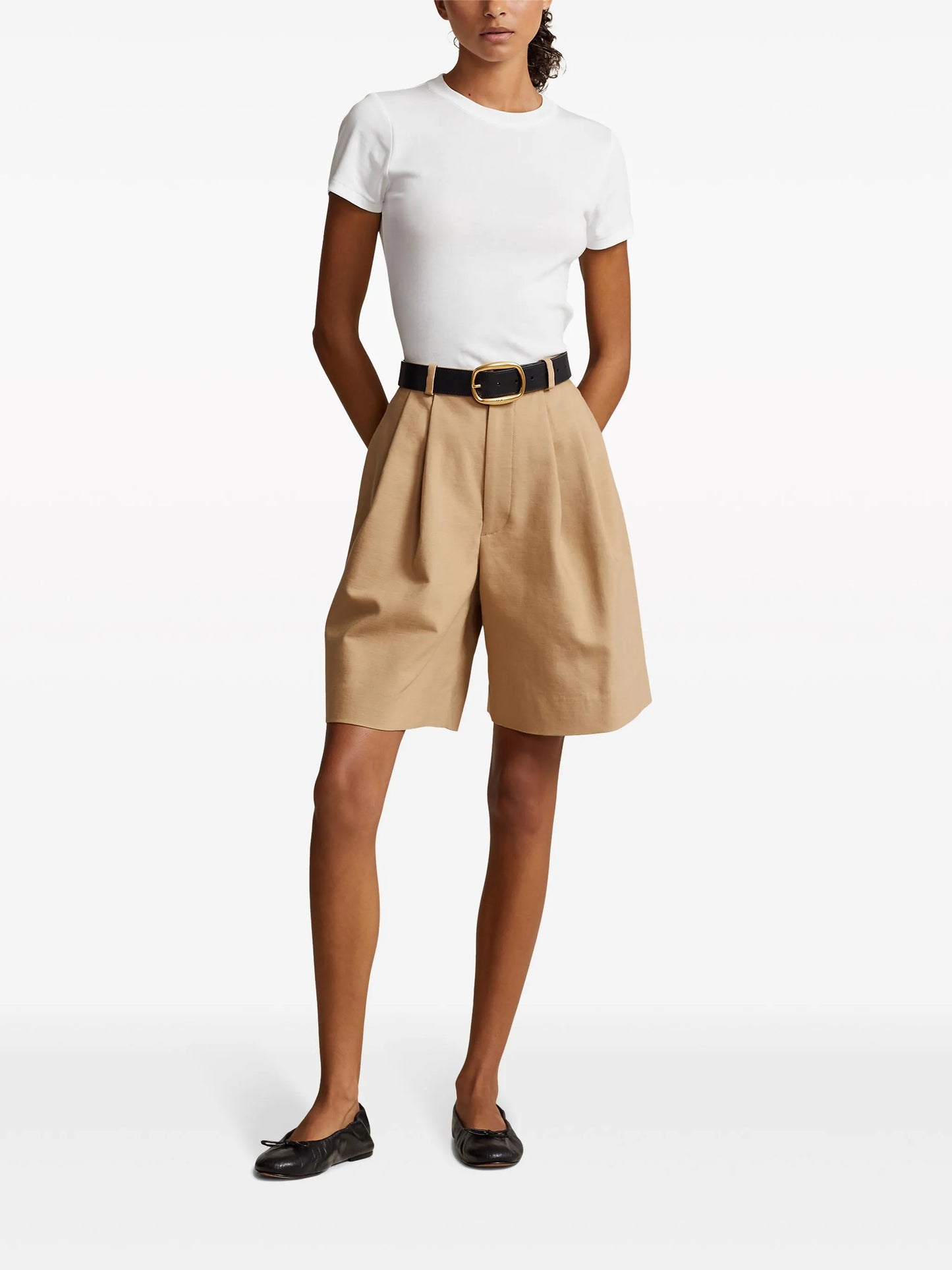 pleat-detailed tailored shorts