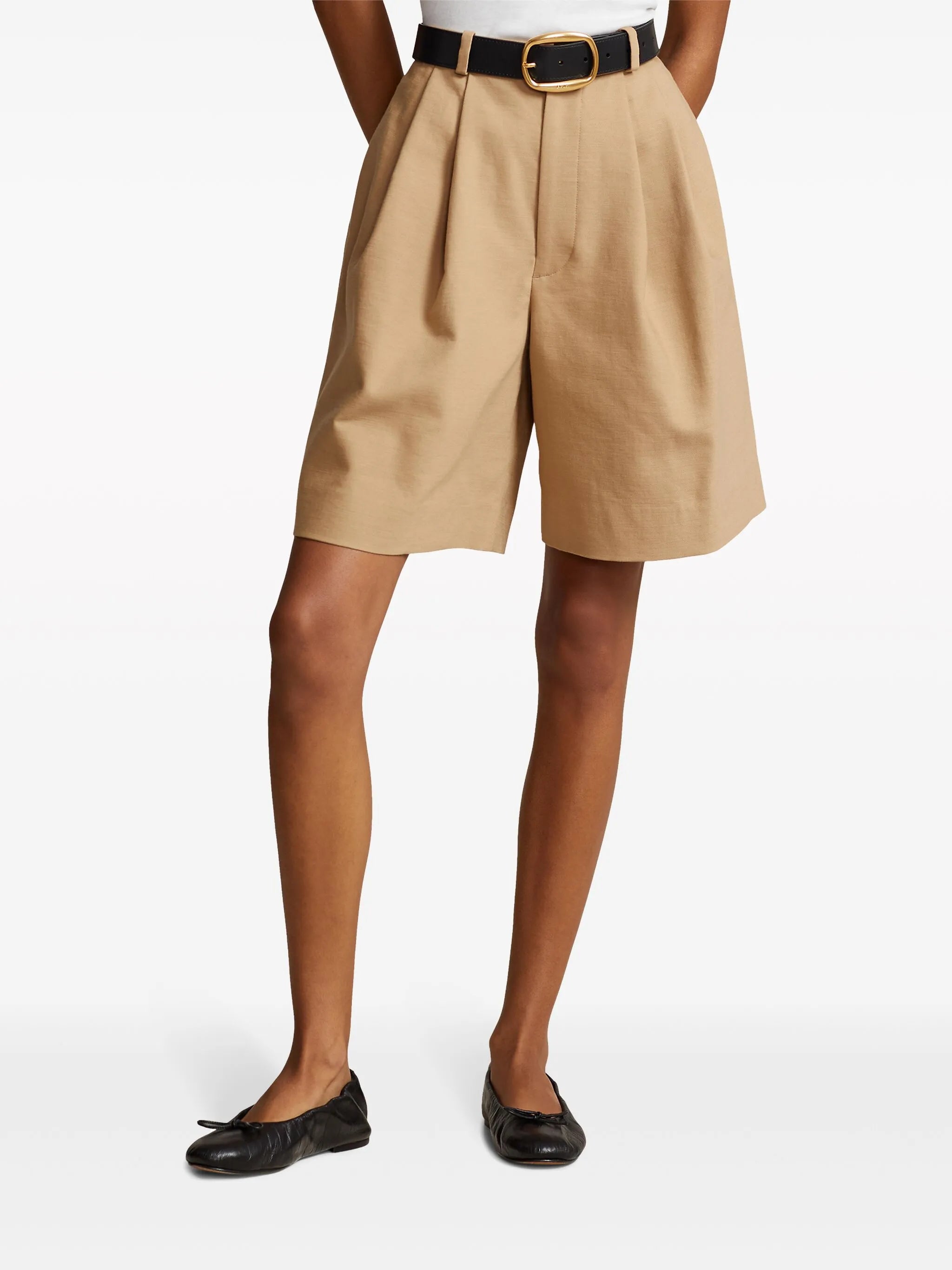 pleat-detailed tailored shorts