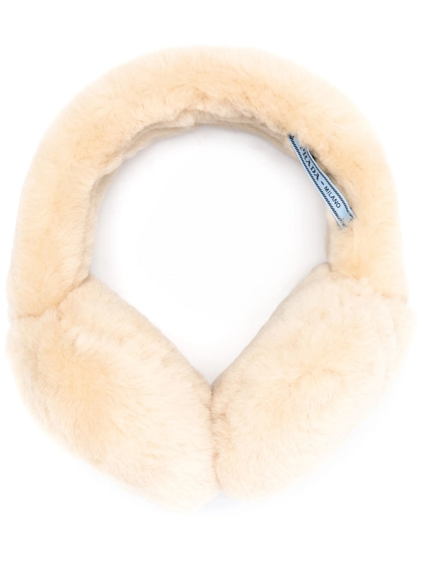 logo-appliqué shearling earmuffs