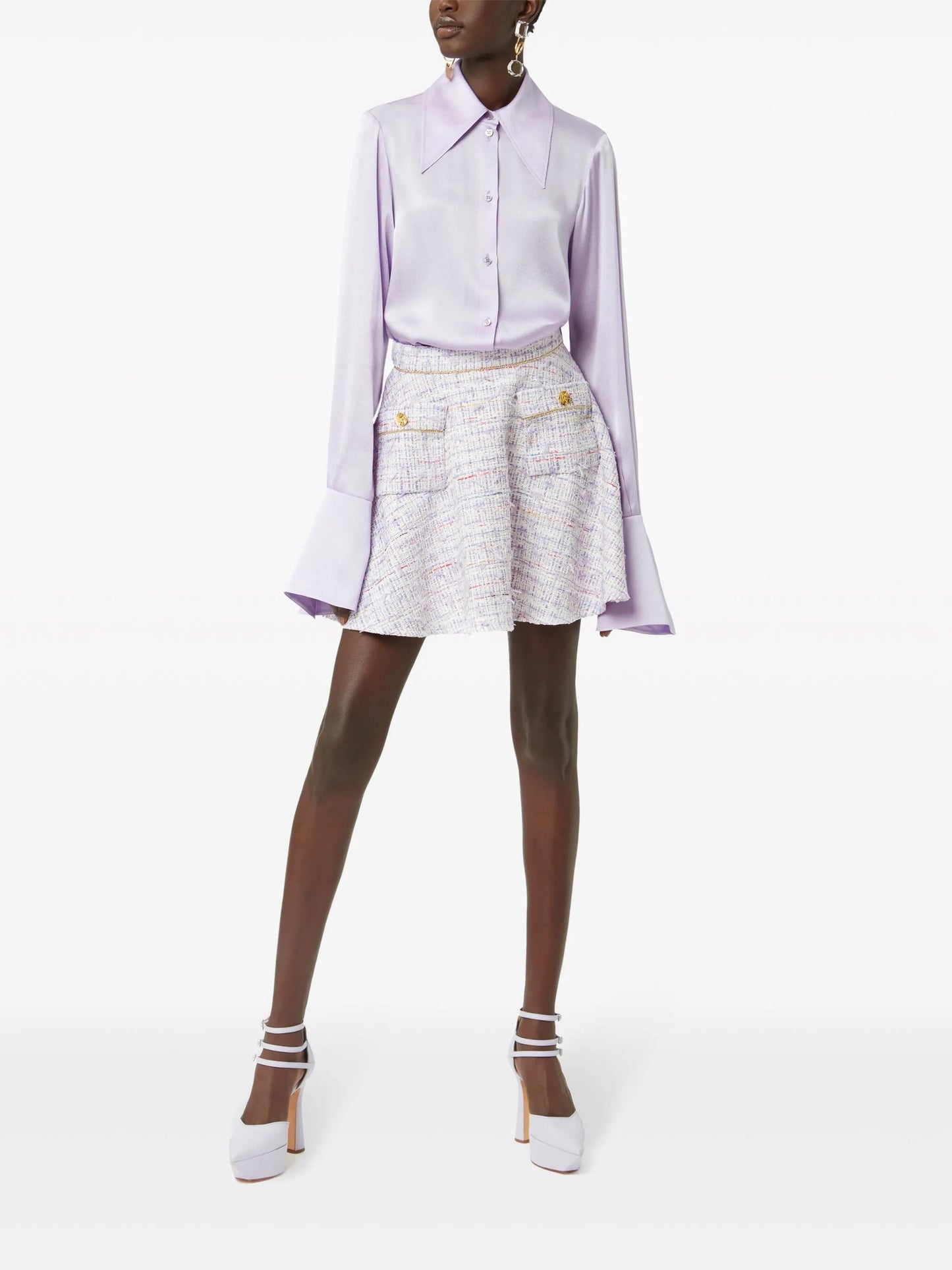 tweed skater miniskirt