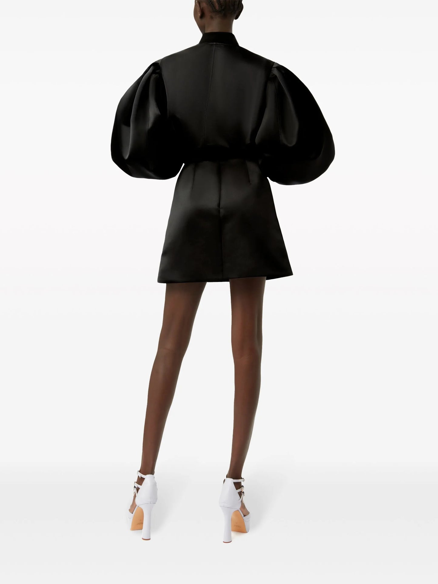 cropped satin bomber jacket